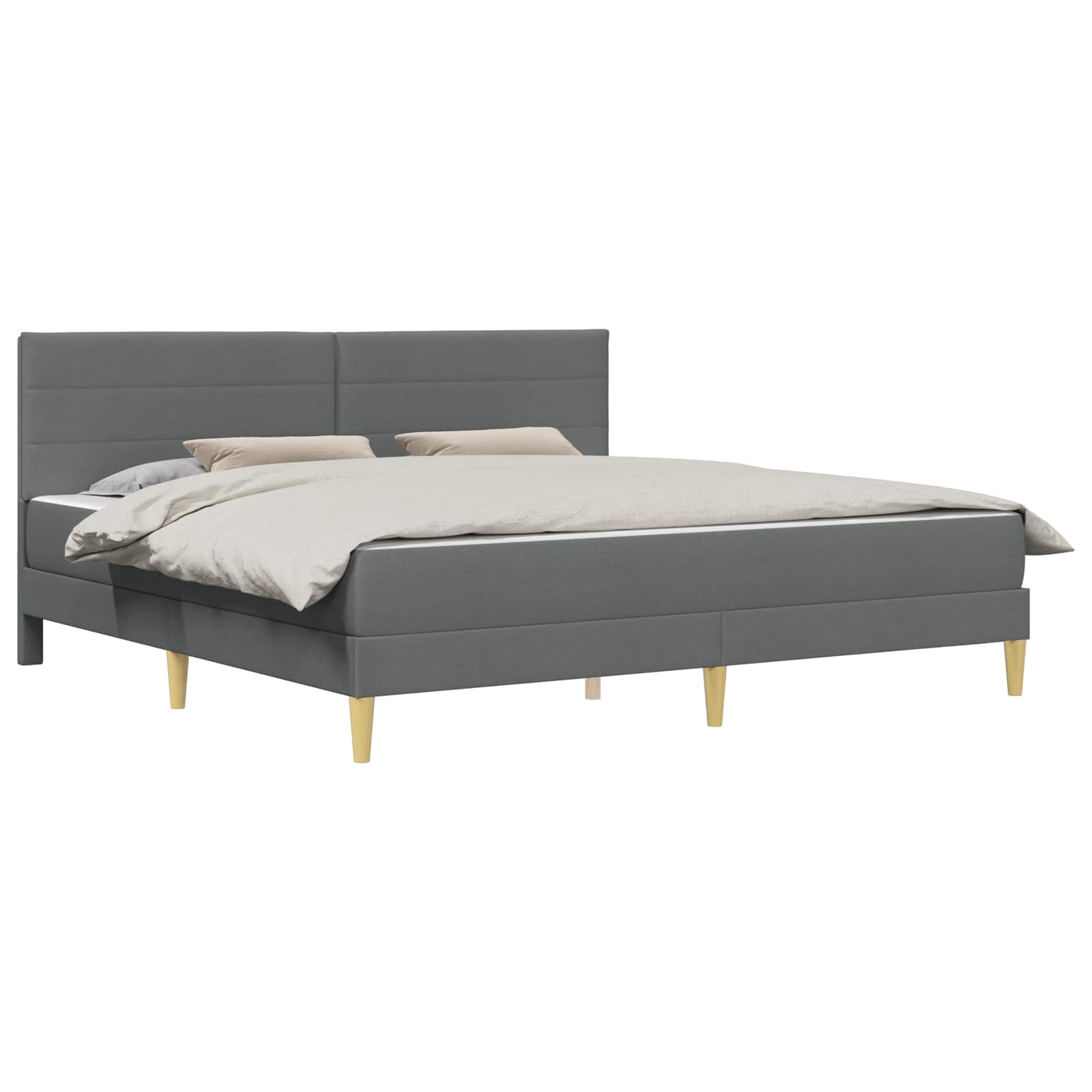 Cadre de lit Gris foncé 180 x 200 cm Polyester - XIOS