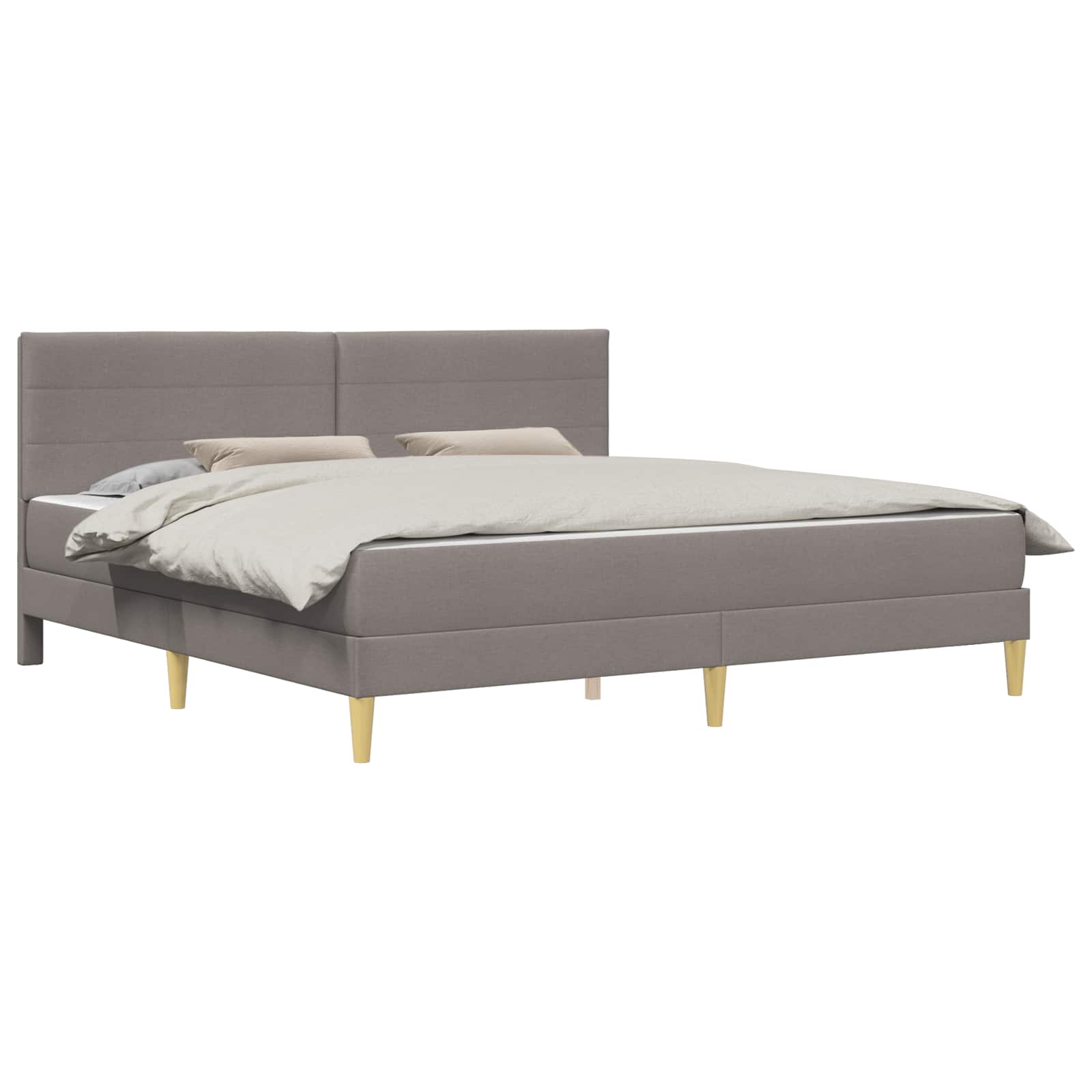 Cadre de lit Taupe 180 x 200 cm Polyester - XIOS