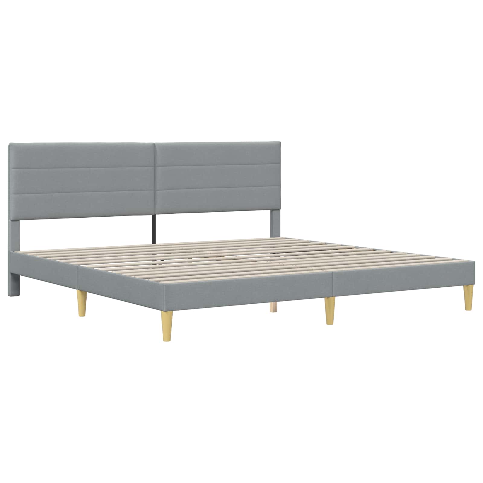 Cadre de lit Gris clair 200 x 200 cm Polyester - XIOS