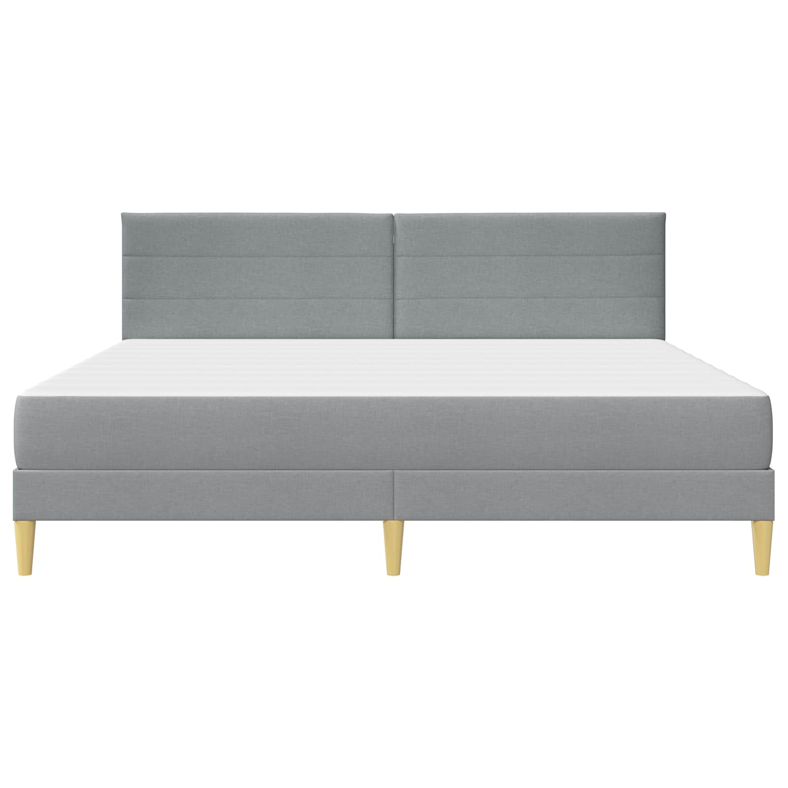 Cadre de lit Gris clair 200 x 200 cm Polyester - XIOS