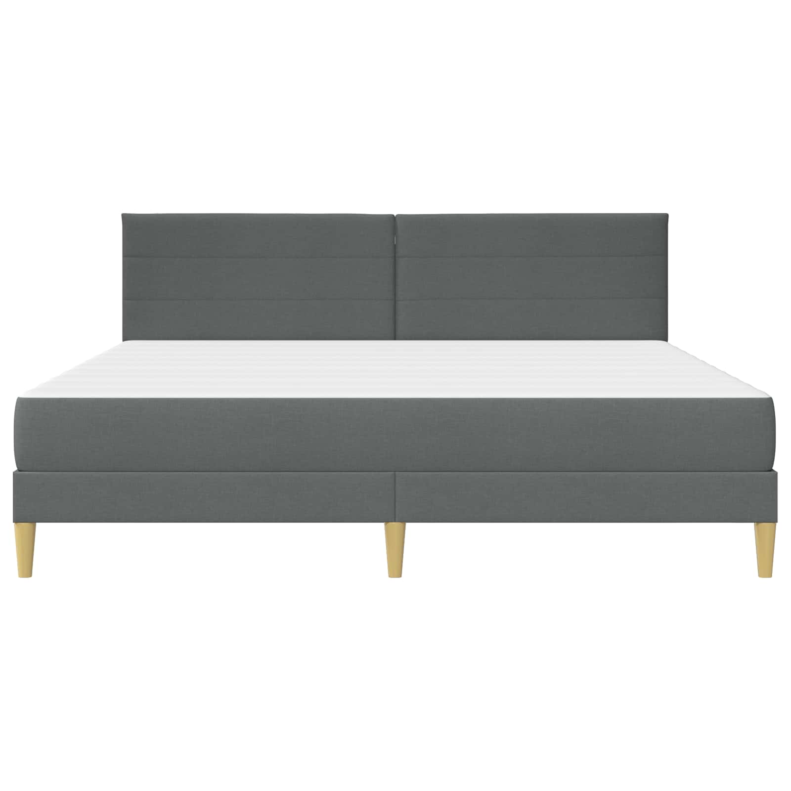 Cadre de lit Gris foncé 200 x 200 cm Polyester - XIOS