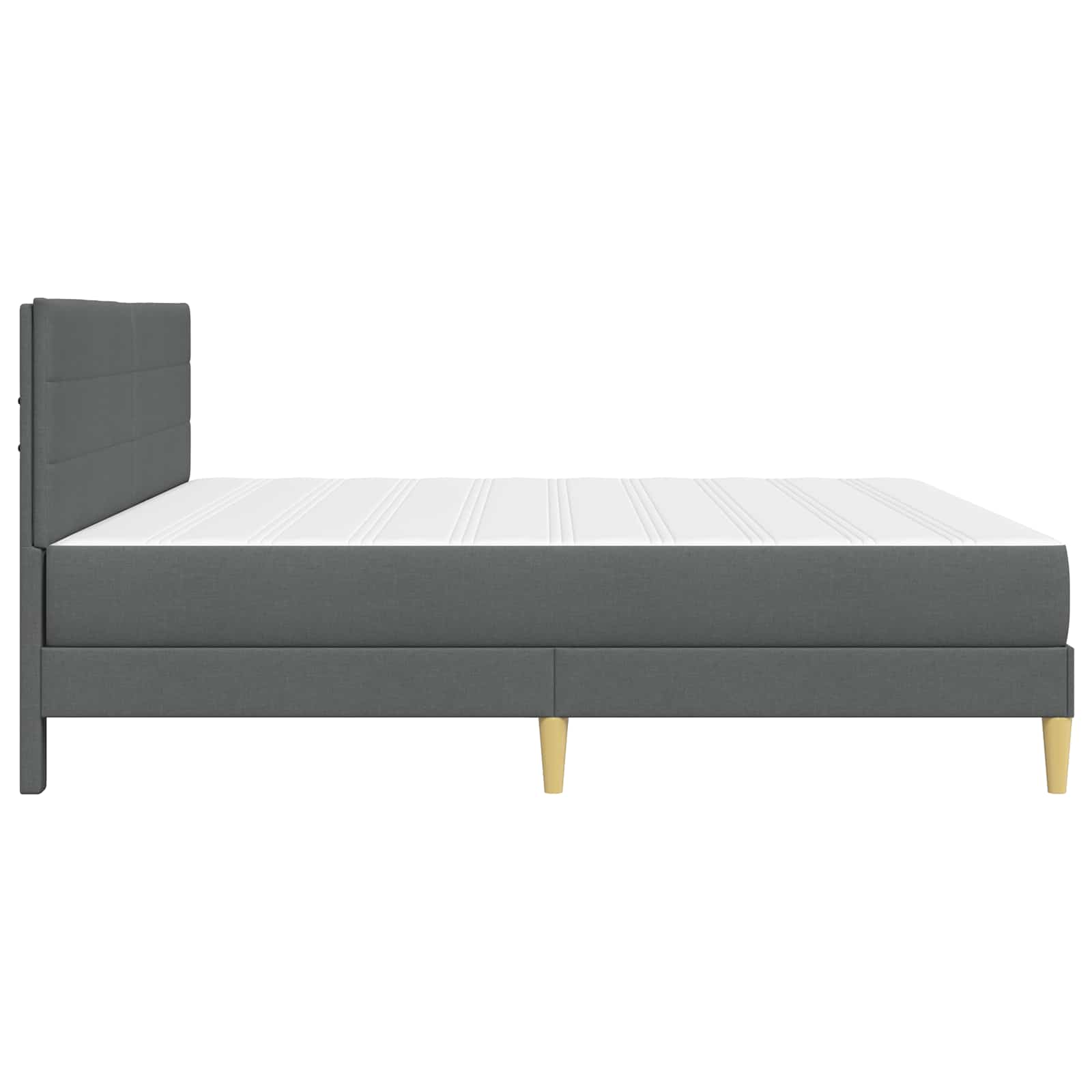 Cadre de lit Gris foncé 200 x 200 cm Polyester - XIOS
