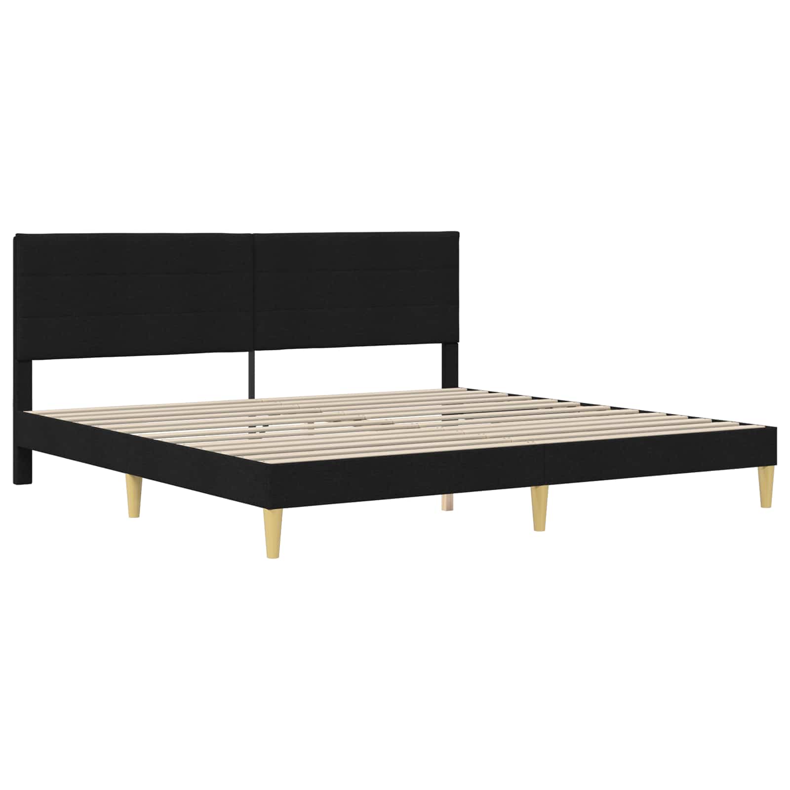 Cadre de lit Noir 200 x 200 cm Polyester - XIOS