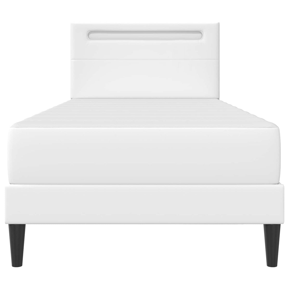 Cadre de lit avec matelas Blanc 90 x 200 cm Simili cuir