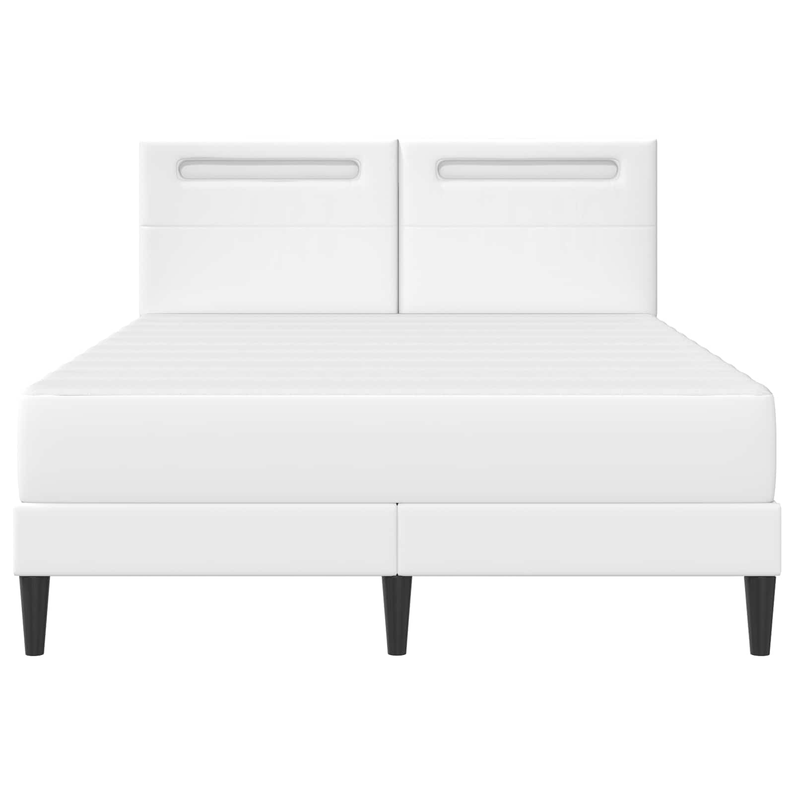 Cadre de lit avec bandes LED Blanc 120 x 200 cm Simili cuir - XIOS