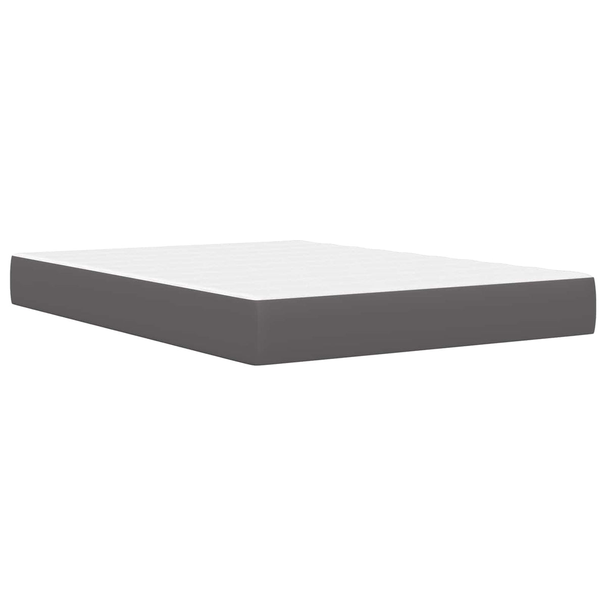 Cadre de lit avec matelas Gris 140 x 190 cm Simili cuir