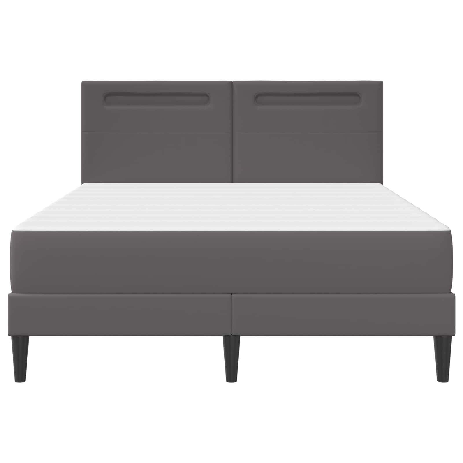 Cadre de lit avec bandes LED Gris 140 x 200 cm Simili cuir - XIOS
