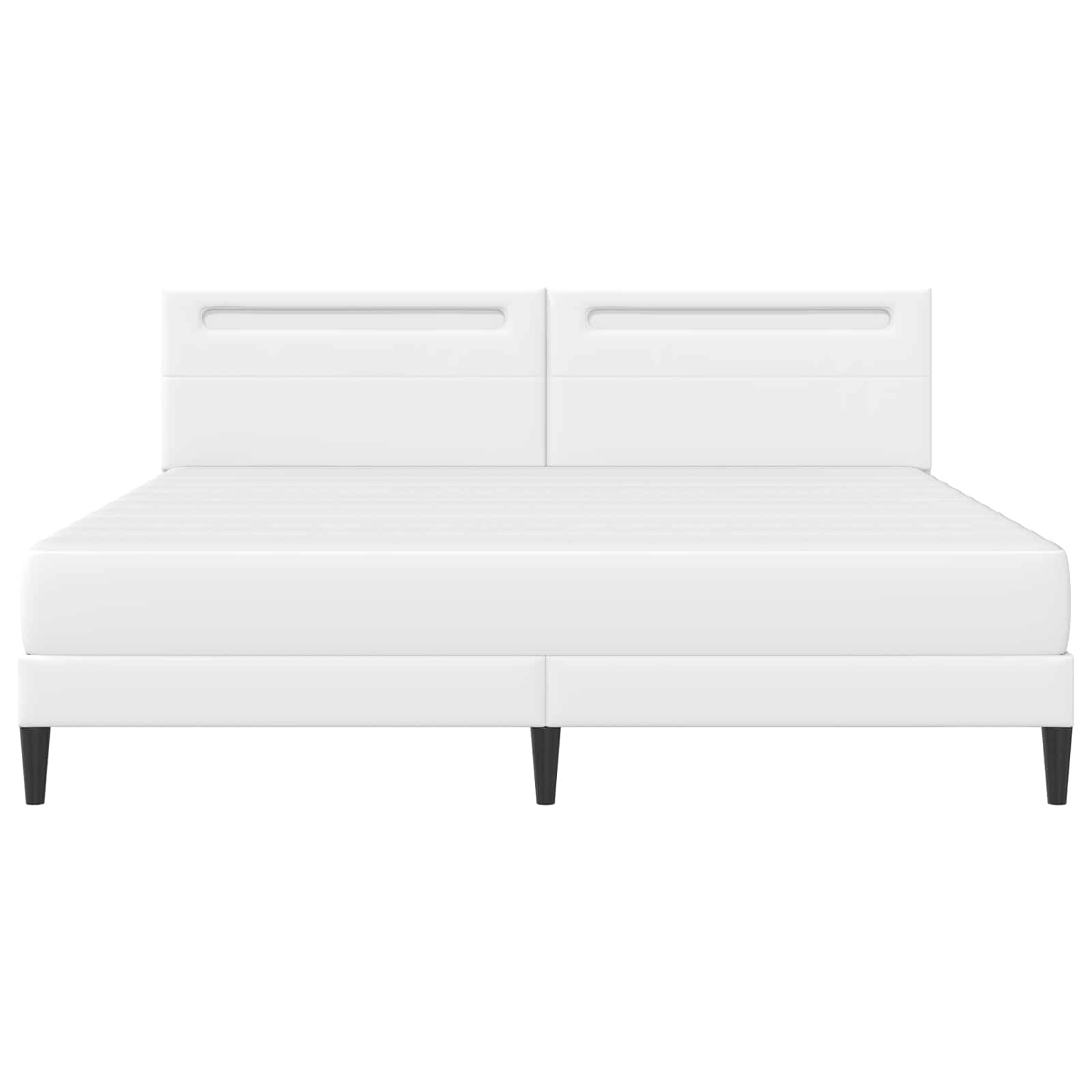 Cadre de lit avec bandes LED Blanc 180 x 200 cm Simili cuir - XIOS