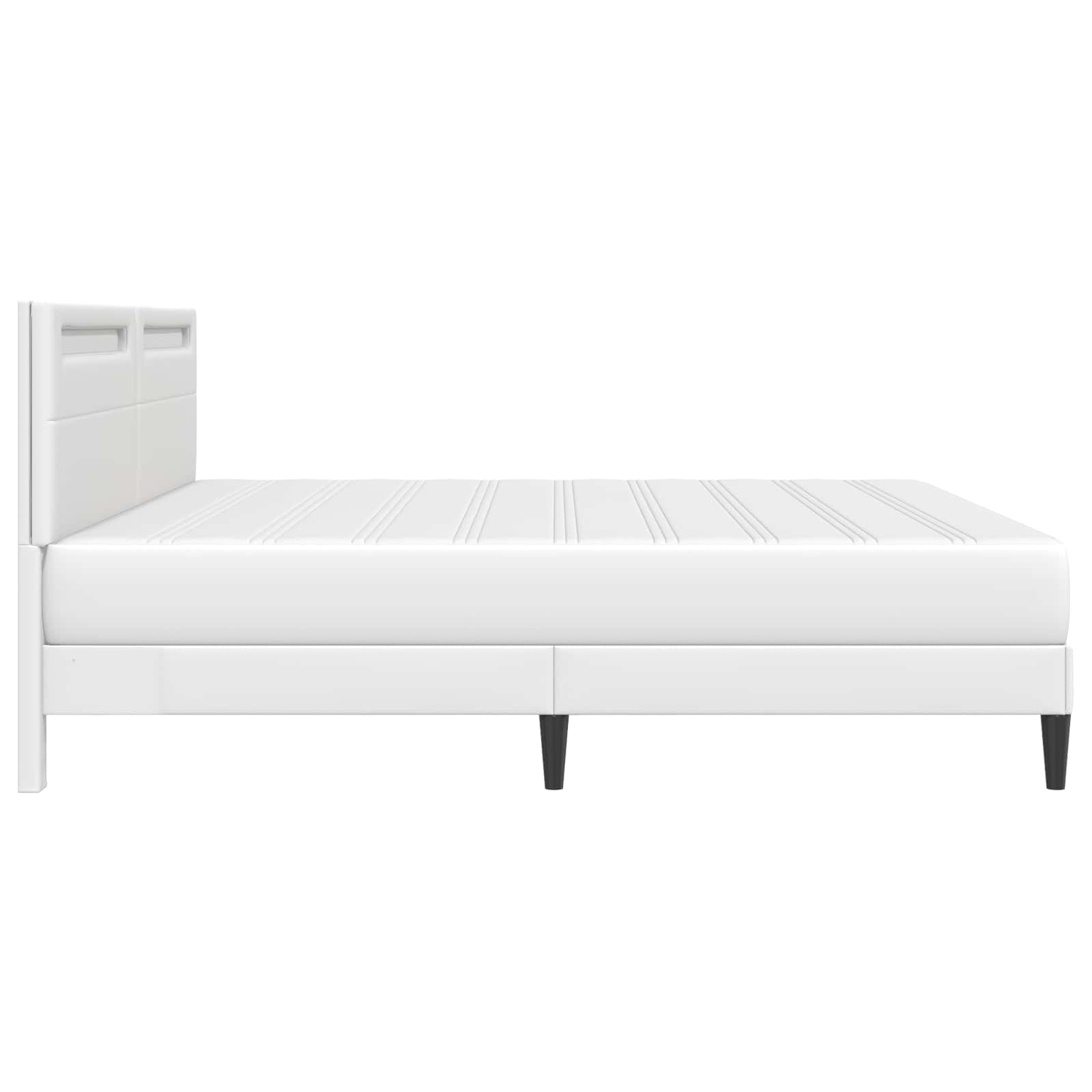 Cadre de lit avec bandes LED Blanc 180 x 200 cm Simili cuir - XIOS