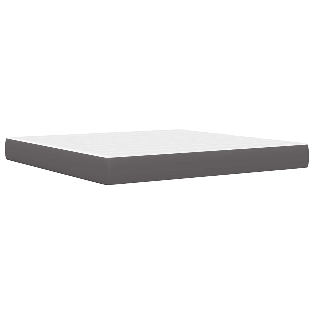 Cadre de lit avec matelas Gris 200 x 200 cm Simili cuir