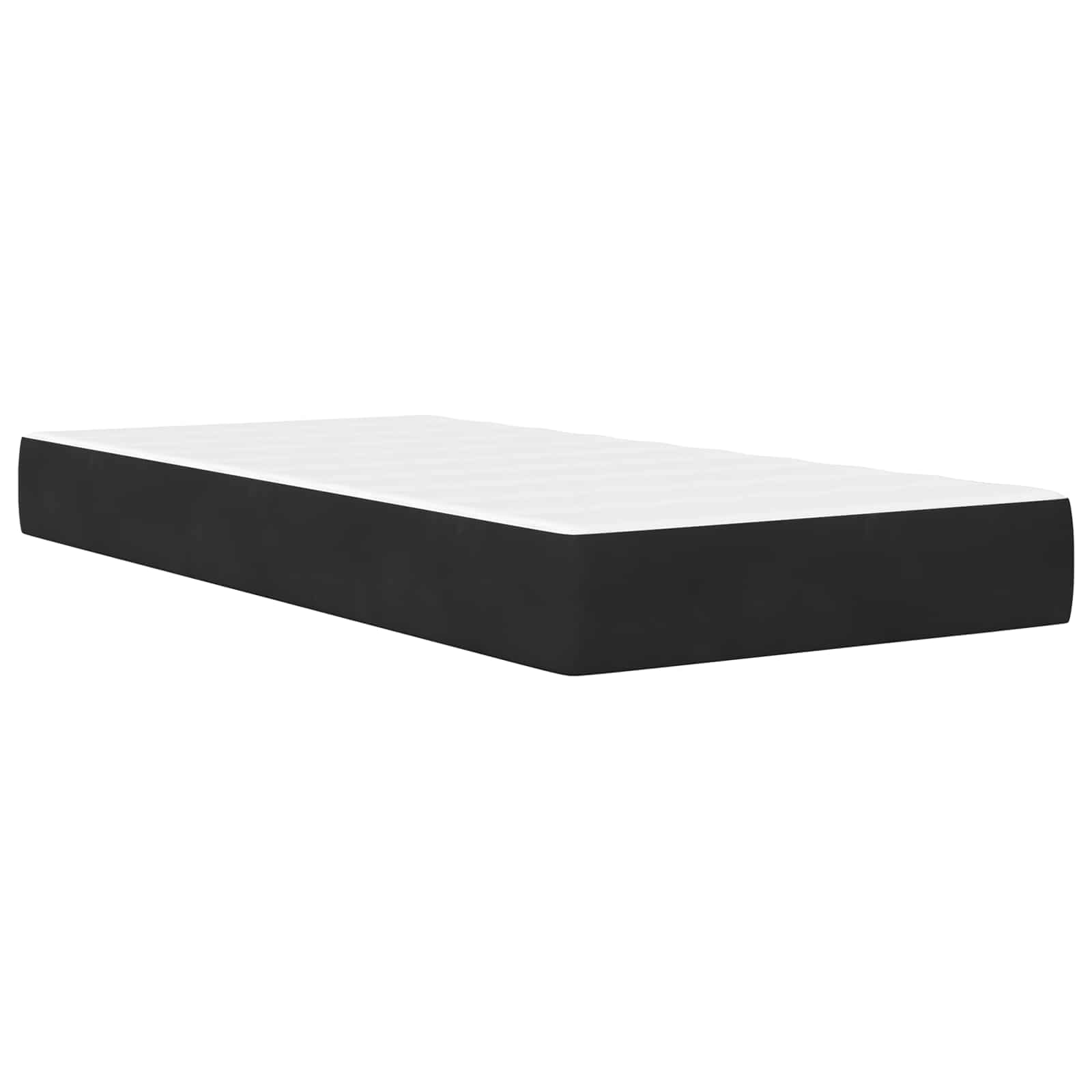 Cadre de lit avec matelas Noir 90 x 190 cm Velours - XIOS