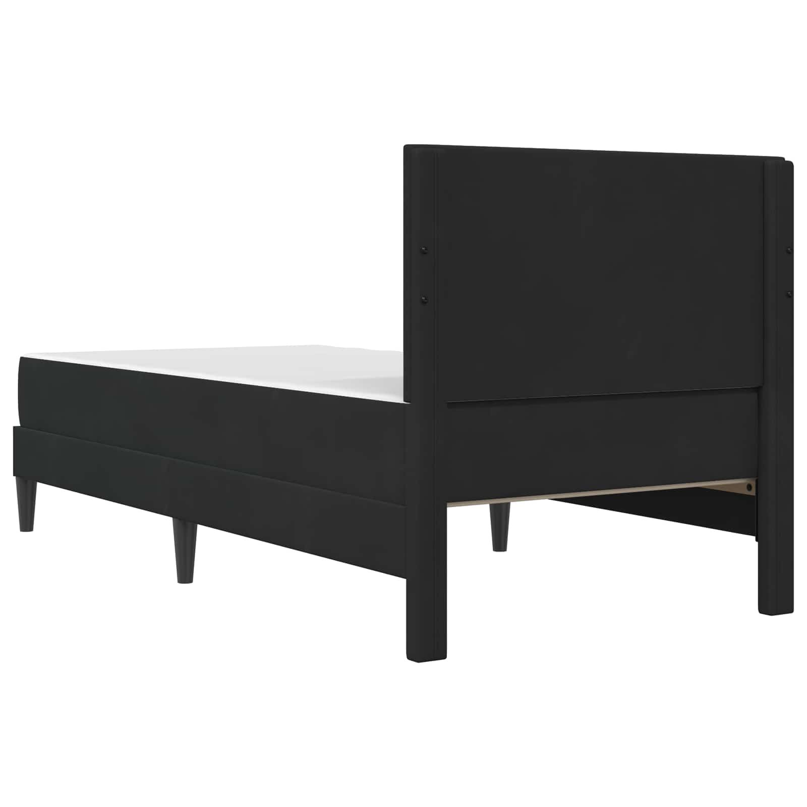 Cadre de lit avec matelas Noir 90 x 190 cm Velours - XIOS