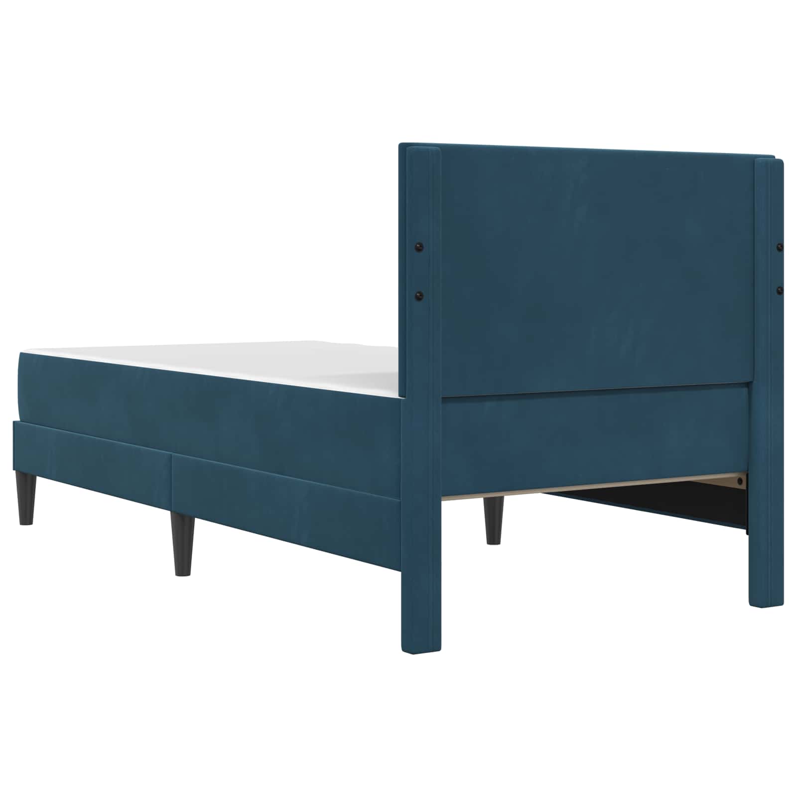 Cadre de lit avec matelas Bleu 90 x 190 cm Velours - XIOS