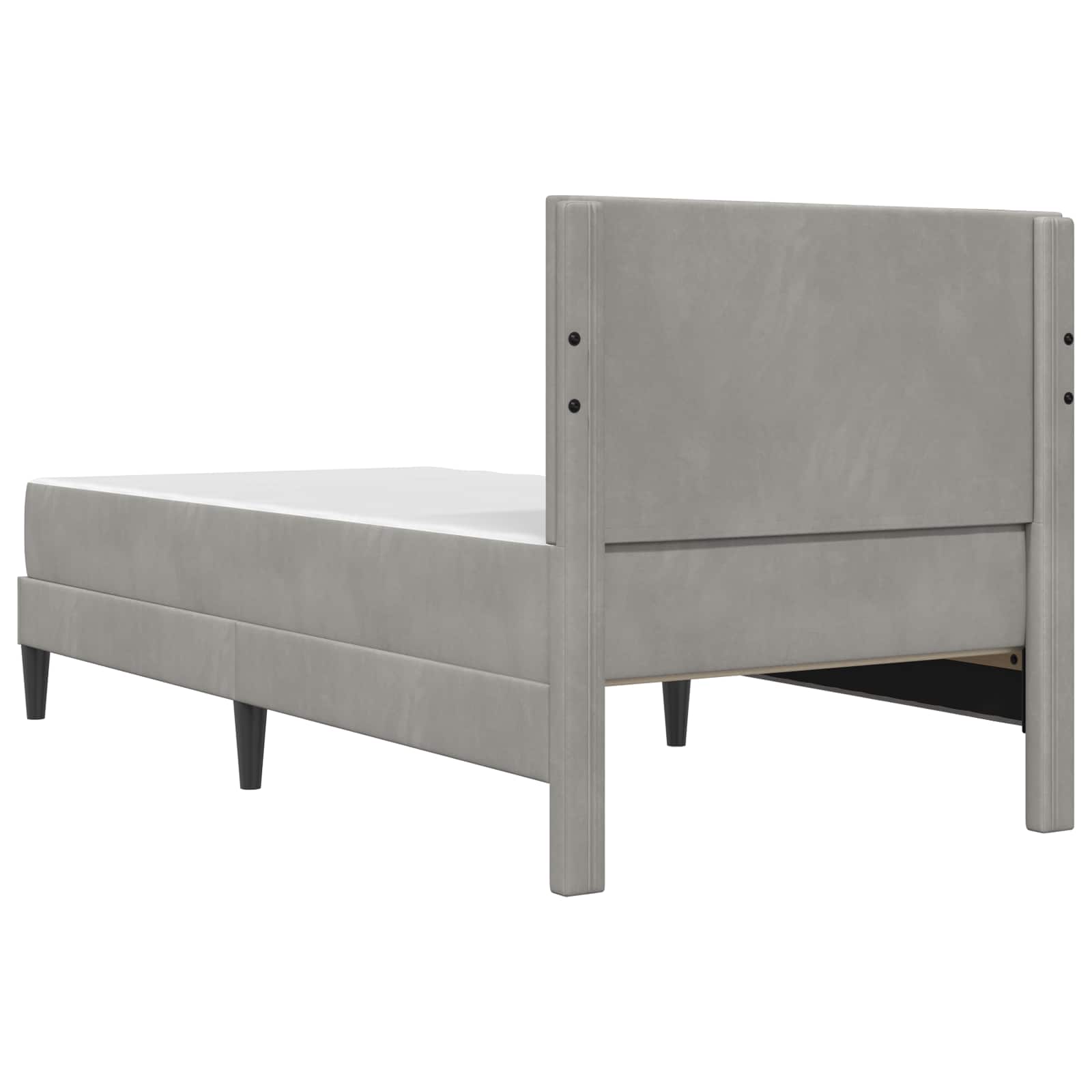 Cadre de lit avec matelas Gris clair 90 x 200 cm Velours - XIOS