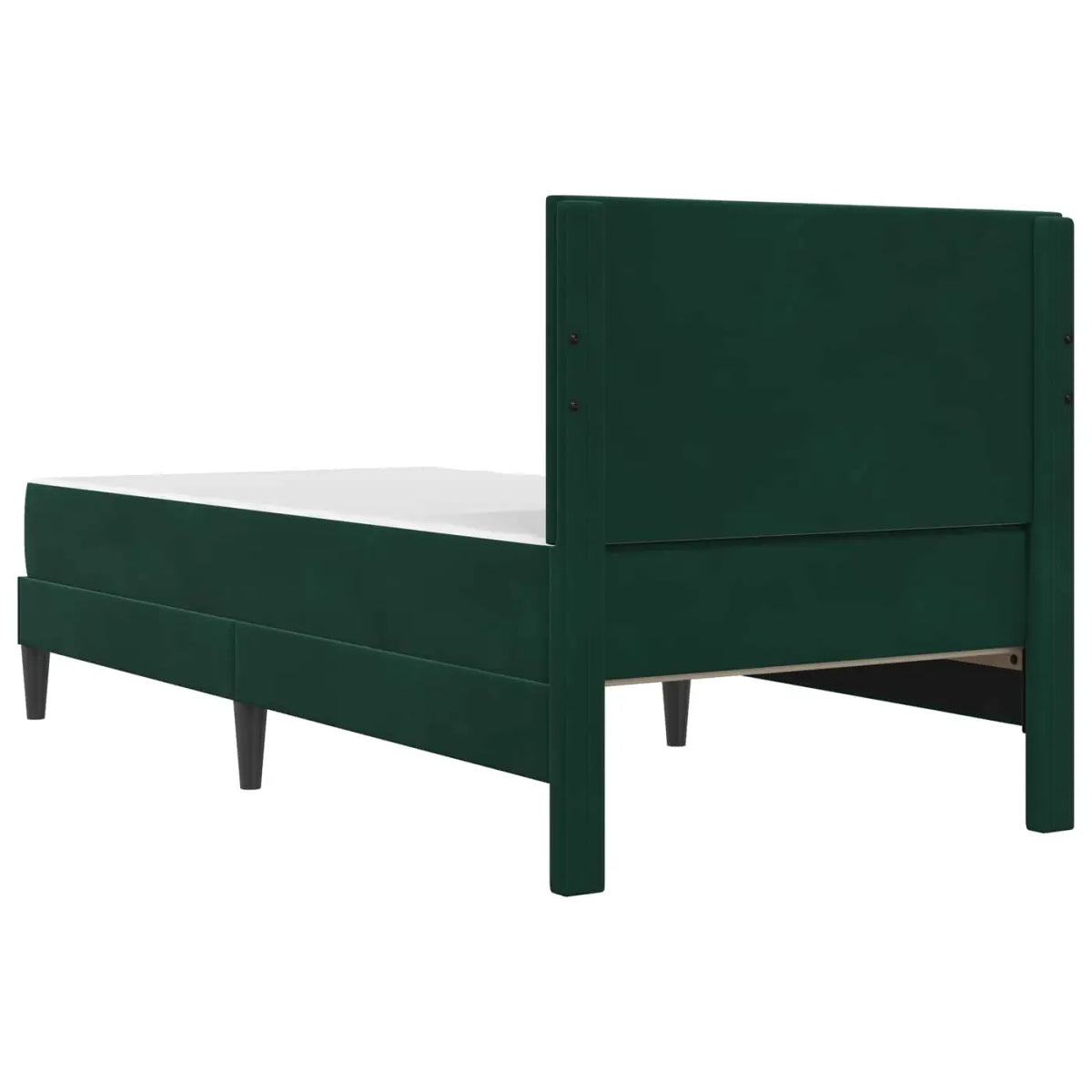 Cadre de lit avec matelas Vert foncé 100 x 200 cm Velours - XIOS
