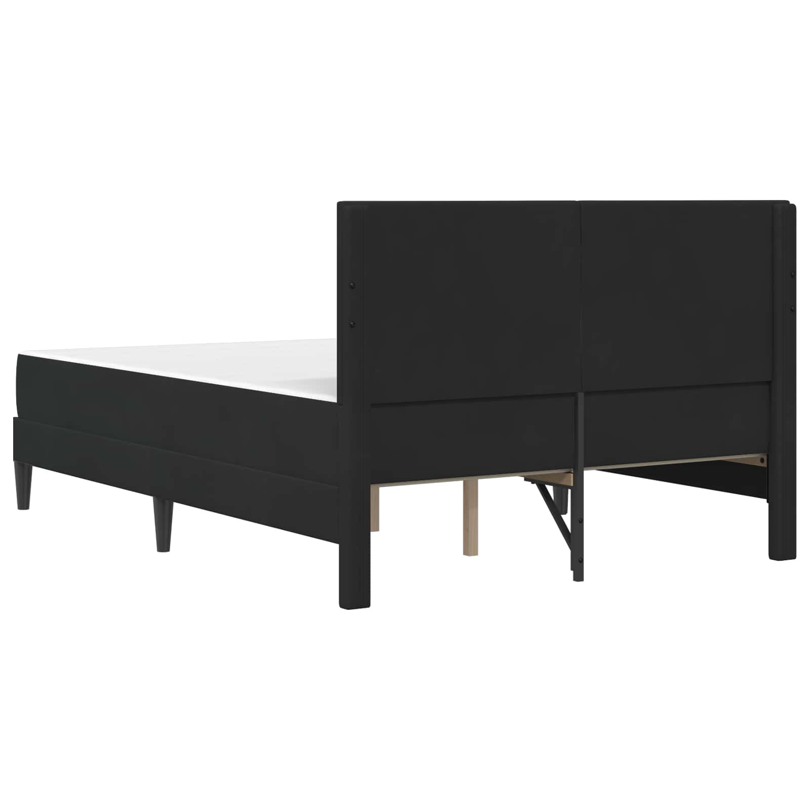 Cadre de lit avec matelas vidaXL Noir Noir 120 x 190 cm Velours - XIOS