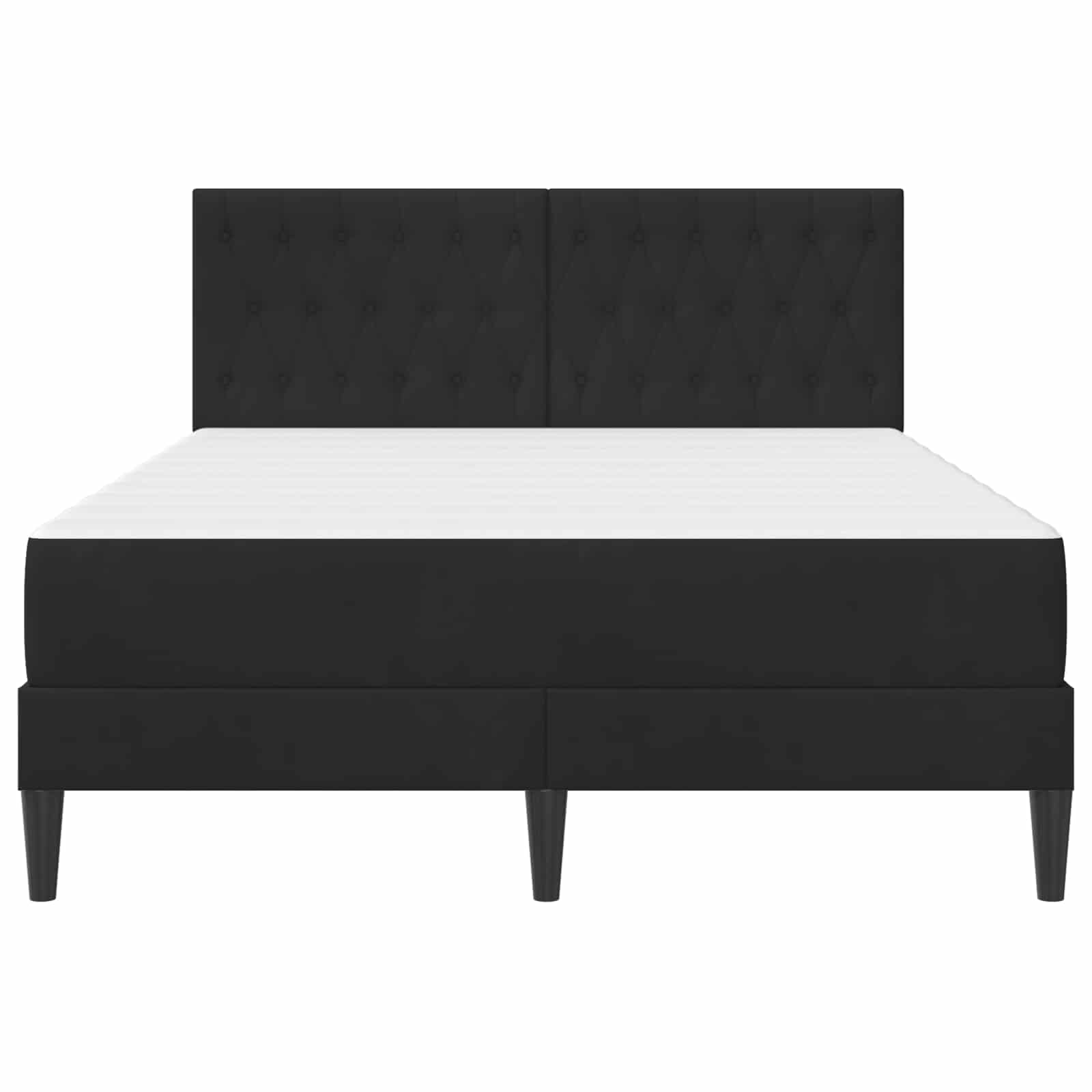 Cadre de lit avec matelas vidaXL Noir Noir 120 x 190 cm Velours - XIOS
