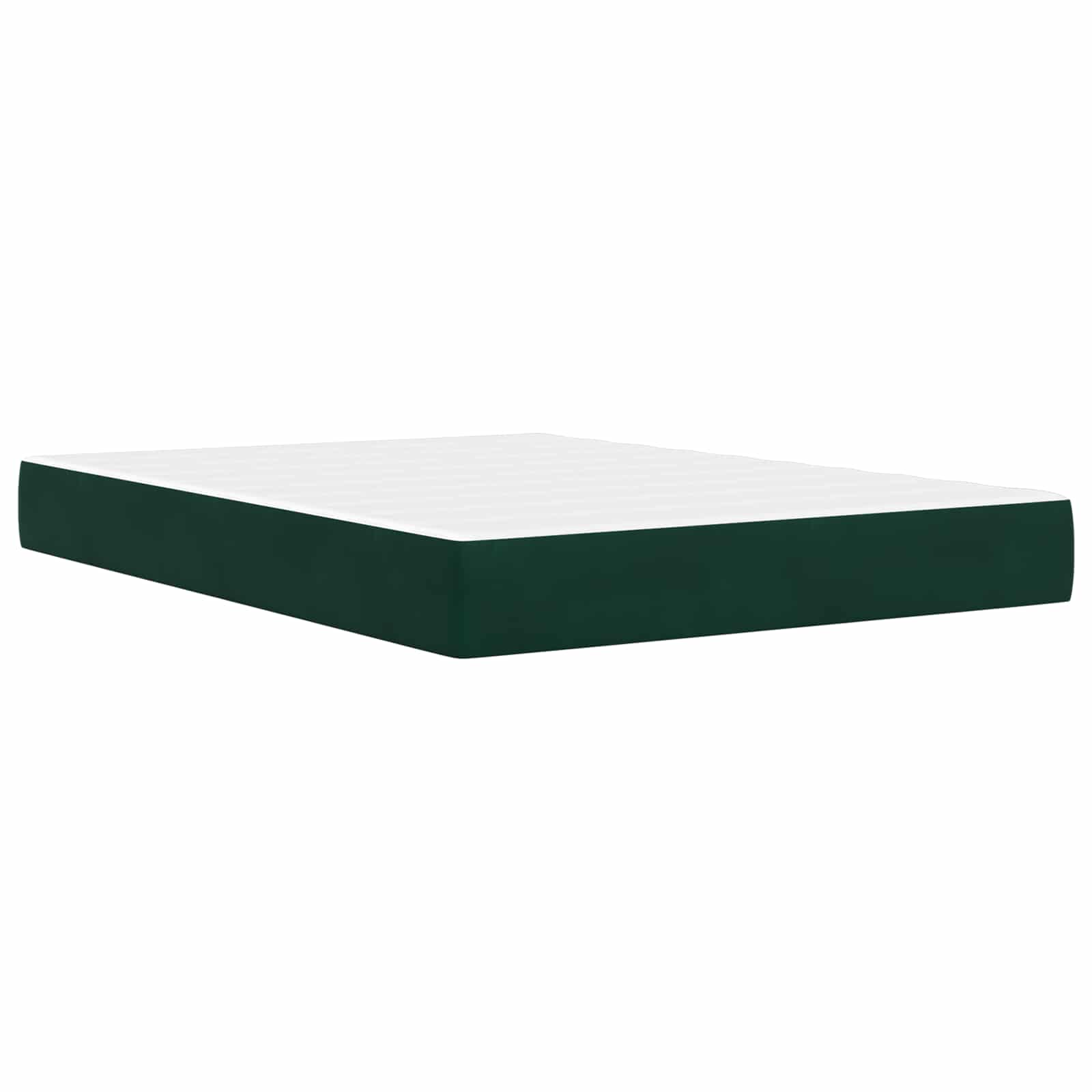 Cadre de lit avec matelas Vert foncé 160 x 200 cm Velours - XIOS