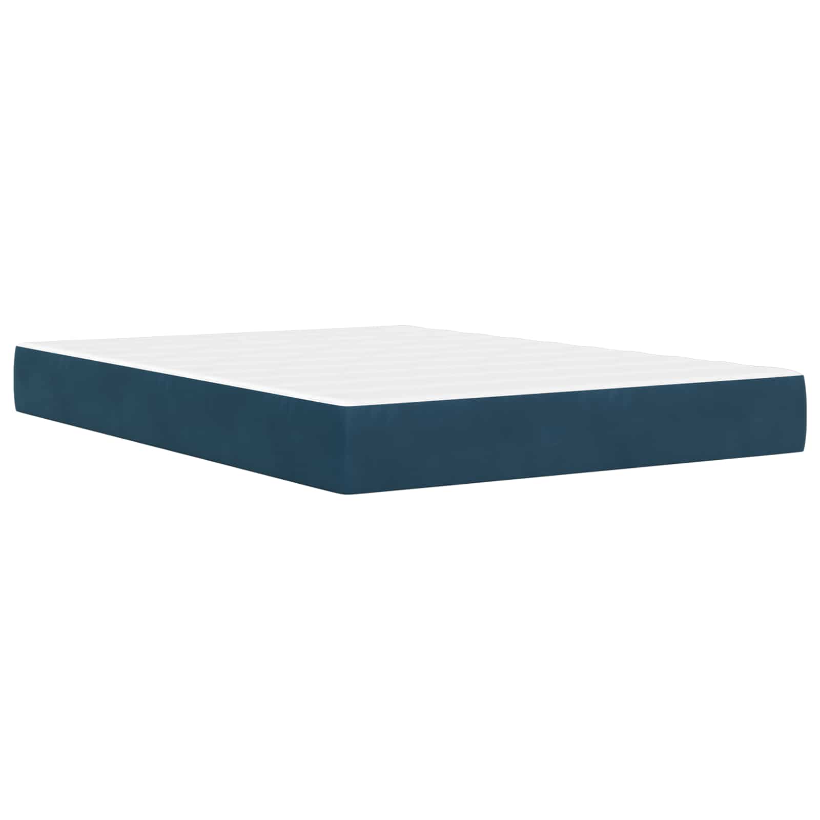 Cadre de lit avec matelas Bleu 160 x 200 cm Velours - XIOS