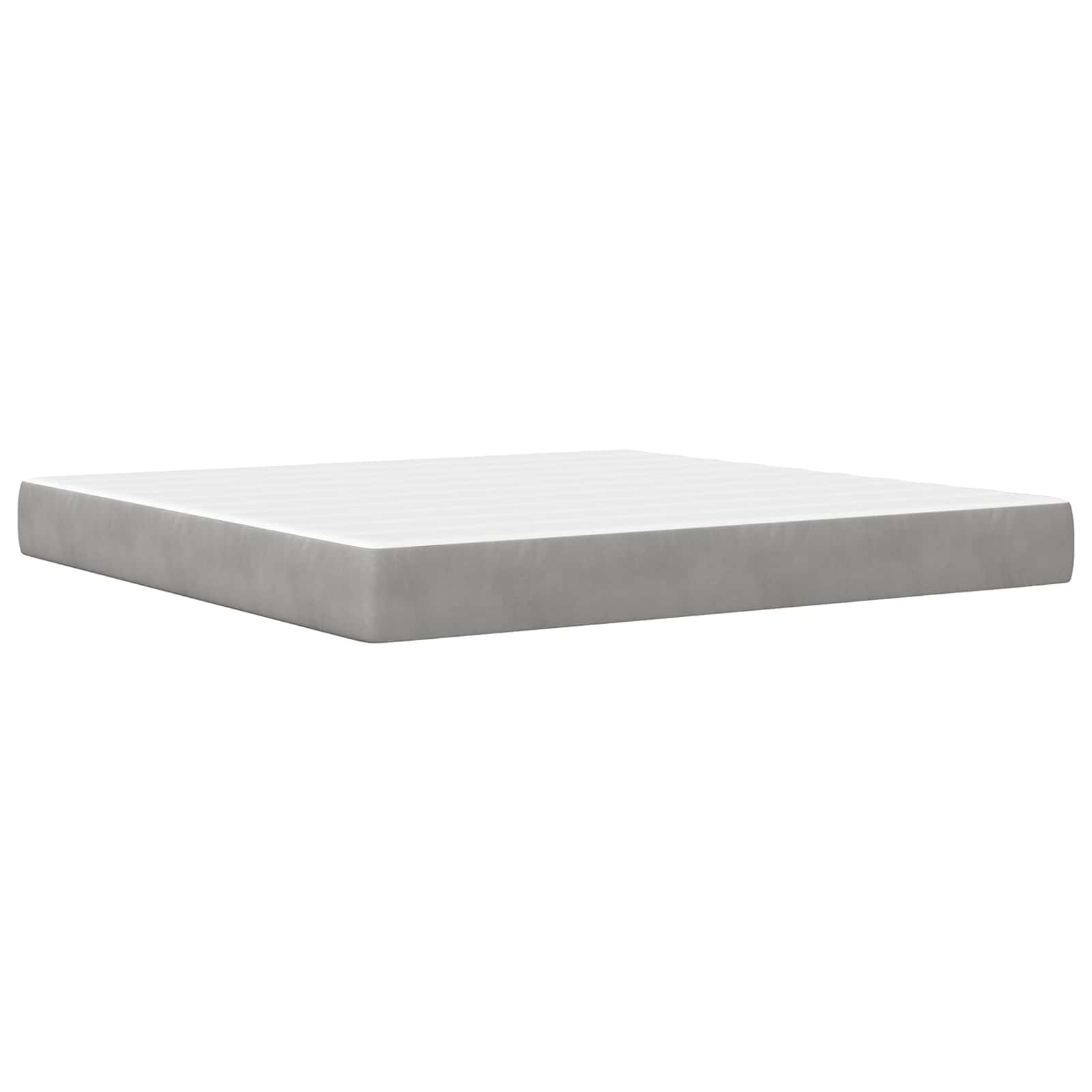 Cadre de lit avec matelas Gris clair 180 x 200 cm Velours - XIOS