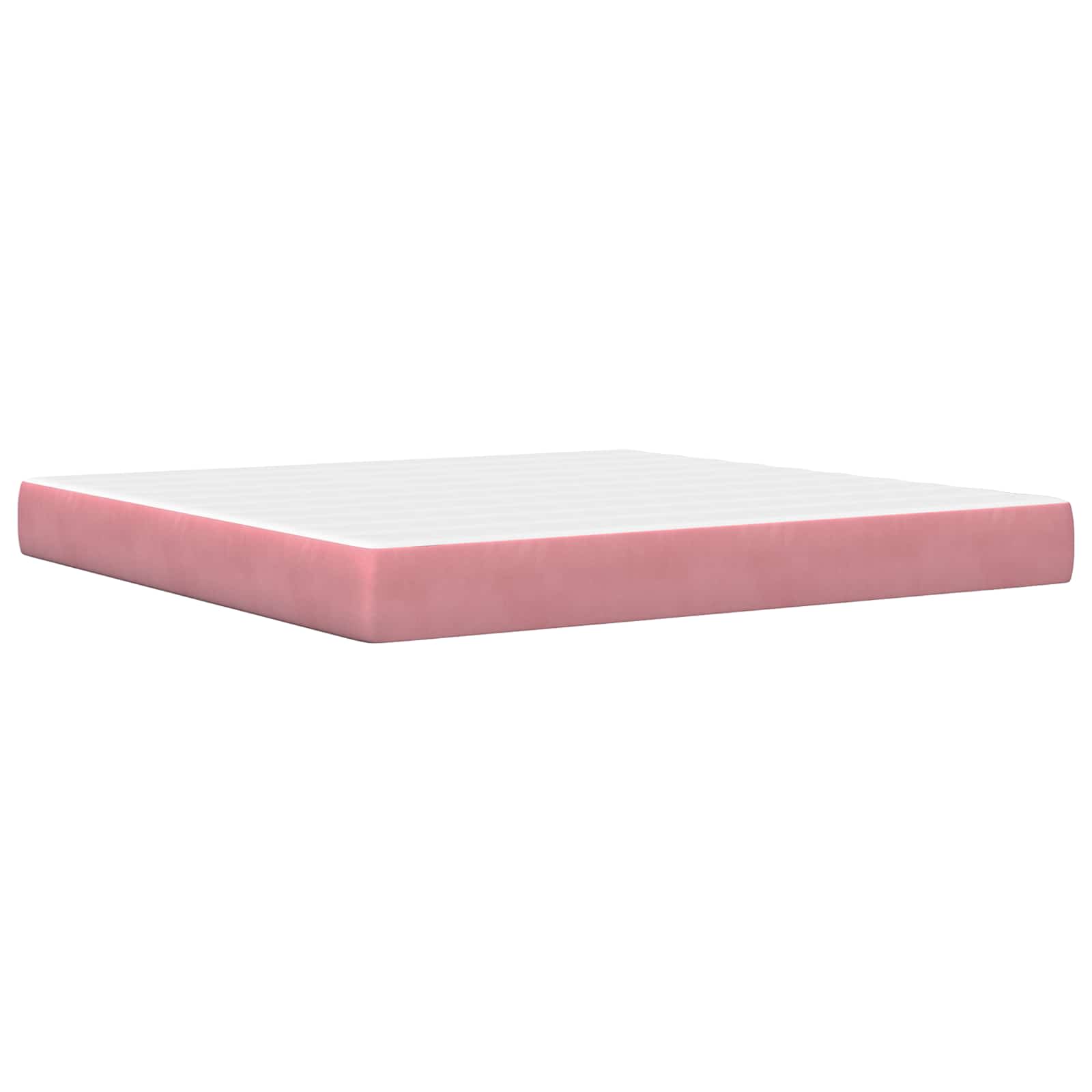Cadre de lit avec matelas Rose 200 x 200 cm Velours - XIOS
