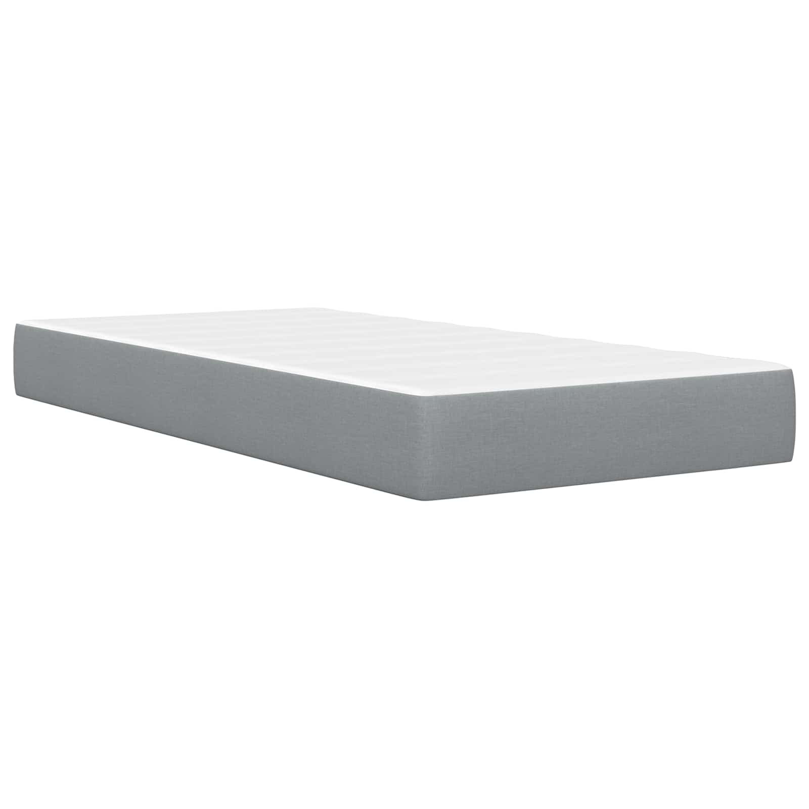 Cadre de lit avec matelas Gris clair 80 x 200 cm Tissu - XIOS