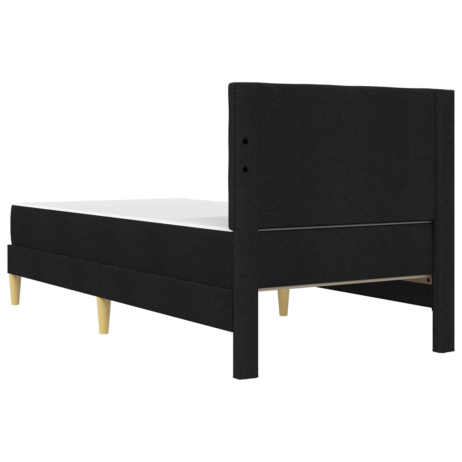 Cadre de lit avec matelas Noir 80 x 200 cm Tissu - XIOS