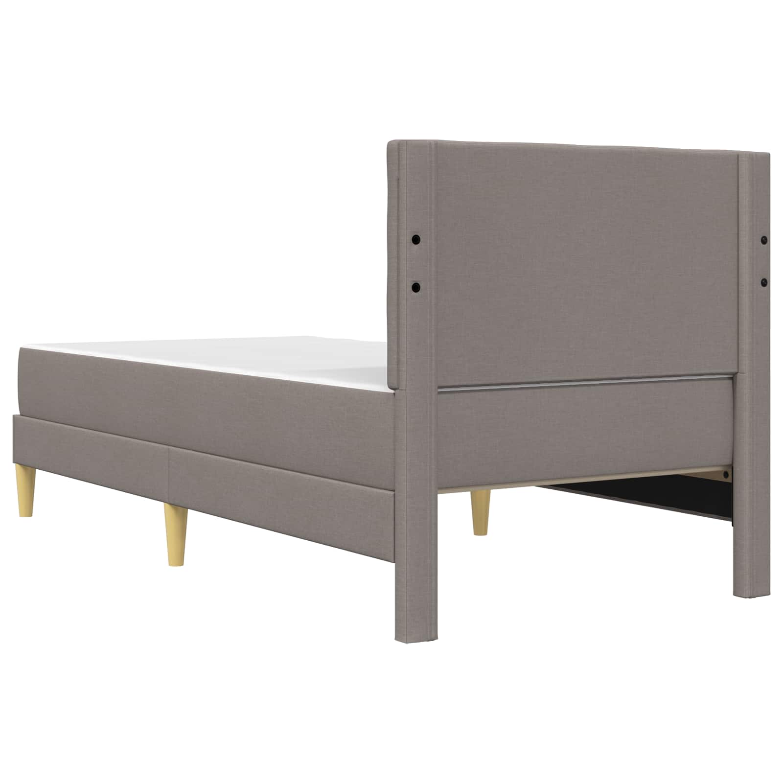Cadre de lit avec matelas Taupe 80 x 200 cm Tissu - XIOS