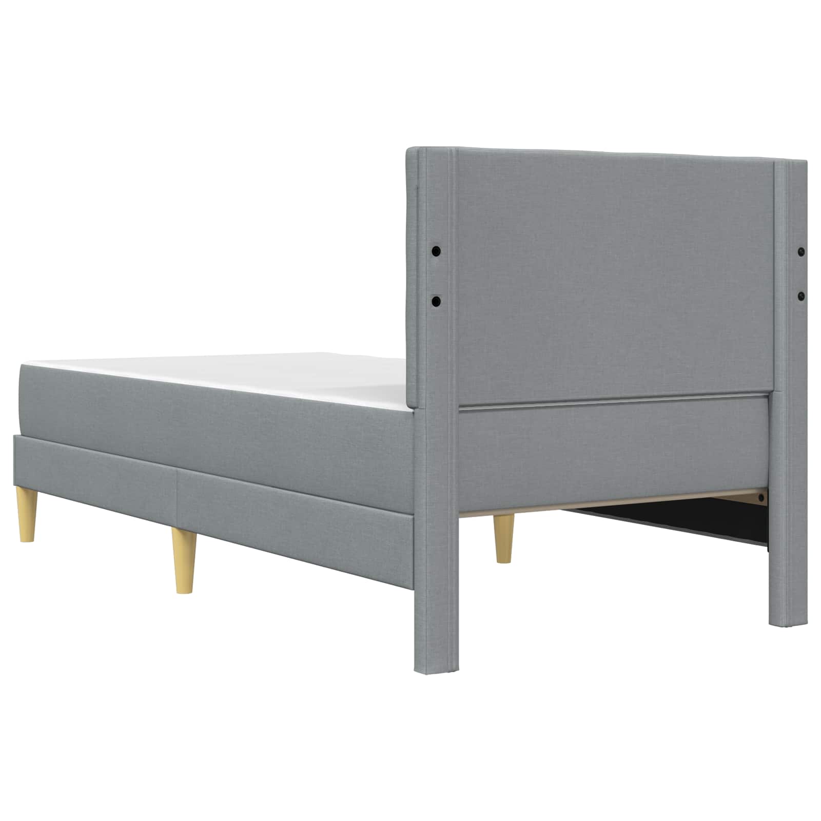 Cadre de lit avec matelas Gris clair 90 x 190 cm Tissu - XIOS
