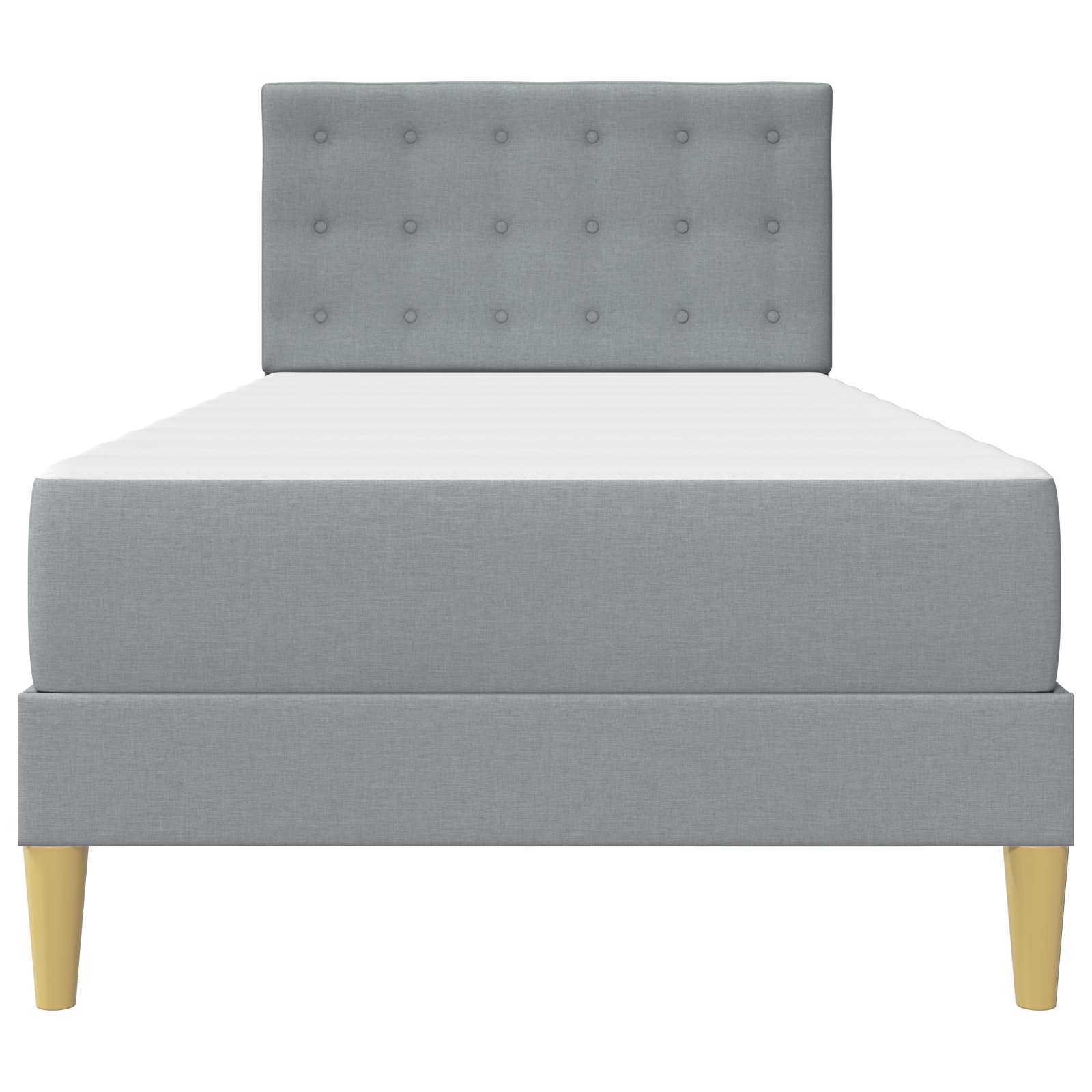 Cadre de lit avec matelas Gris clair 90 x 190 cm Tissu - XIOS
