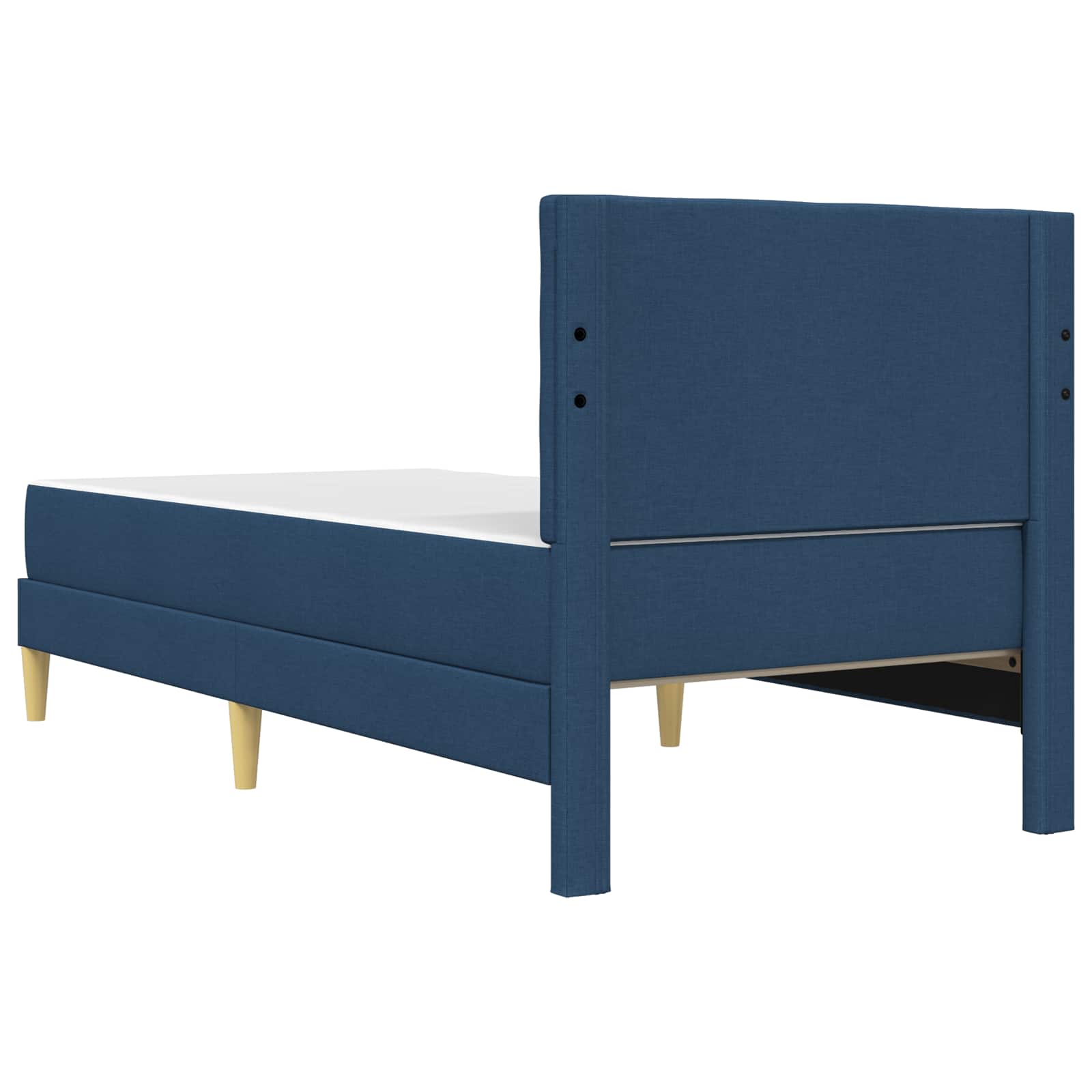 Cadre de lit avec matelas Bleu 90 x 190 cm Tissu - XIOS