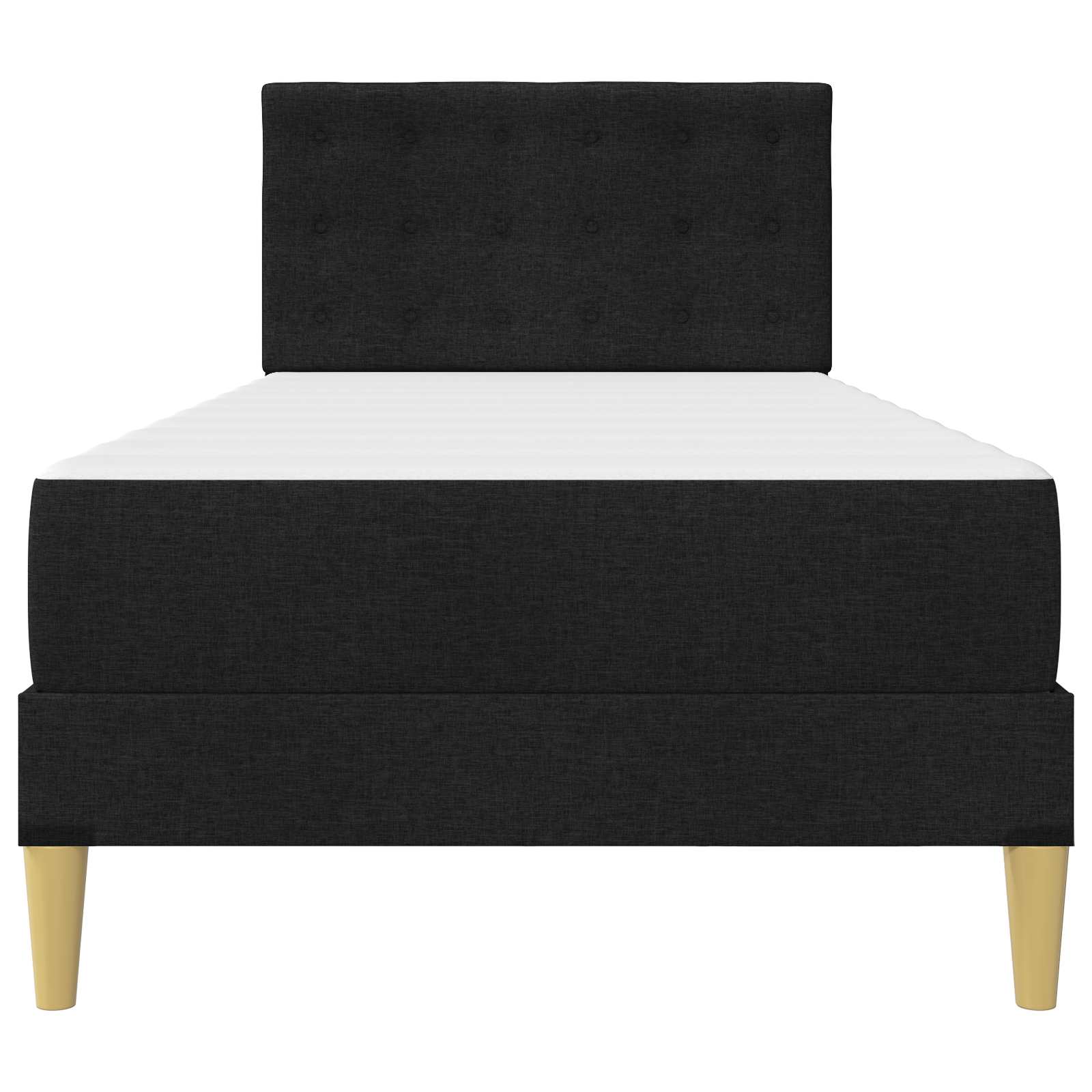 Cadre de lit avec matelas Noir 90 x 200 cm Tissu - XIOS