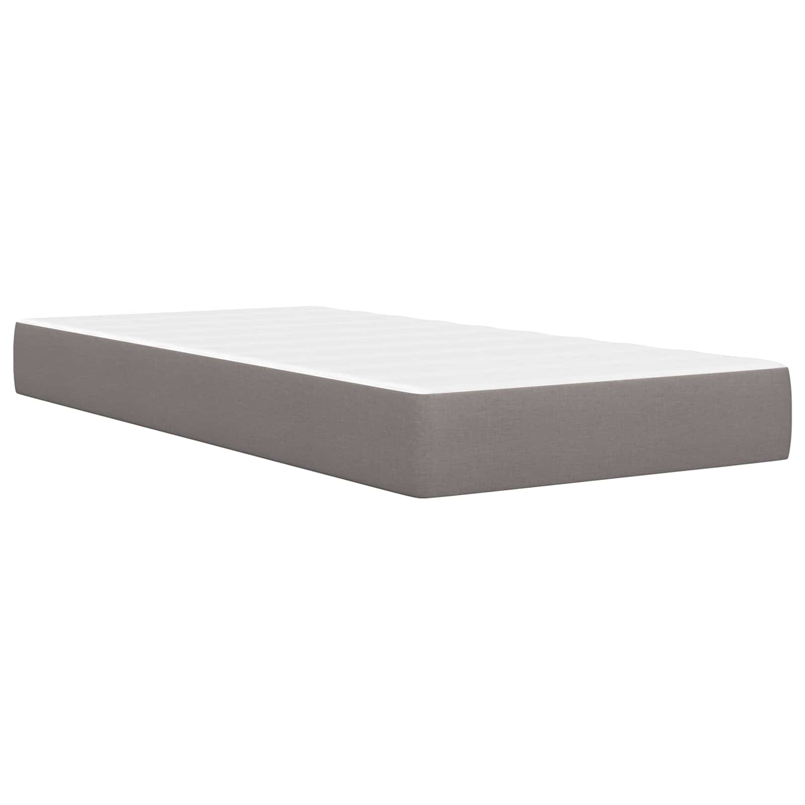 Cadre de lit avec matelas Taupe 100 x 200 cm Tissu - XIOS