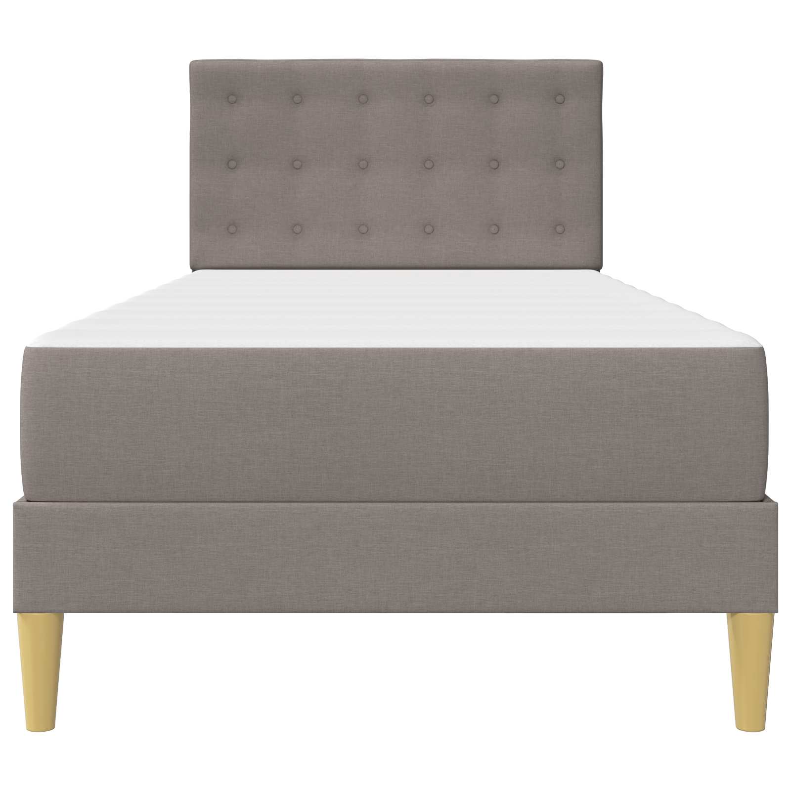 Cadre de lit avec matelas Taupe 100 x 200 cm Tissu - XIOS