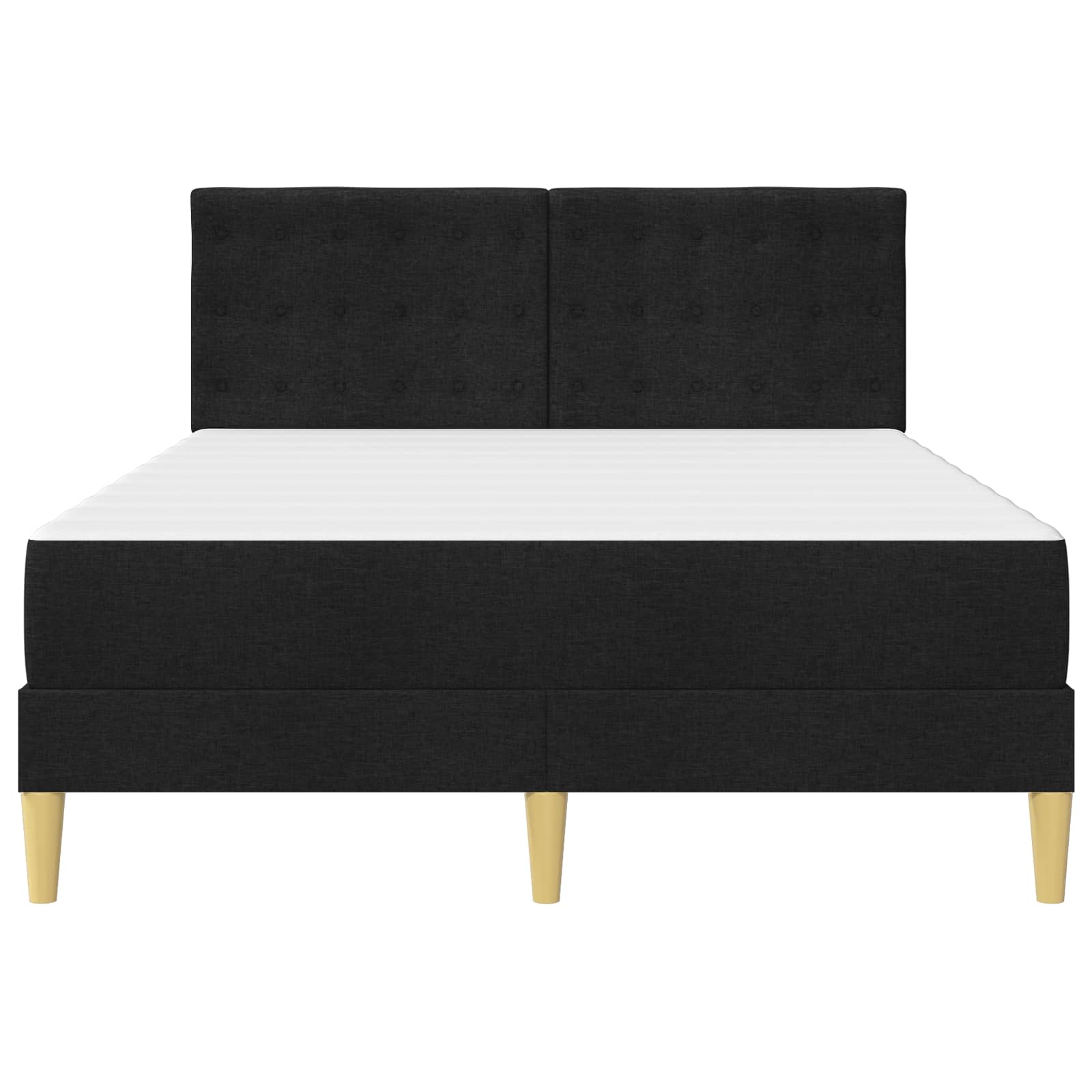 Cadre de lit avec matelas Noir 120 x 190 cm Tissu - XIOS