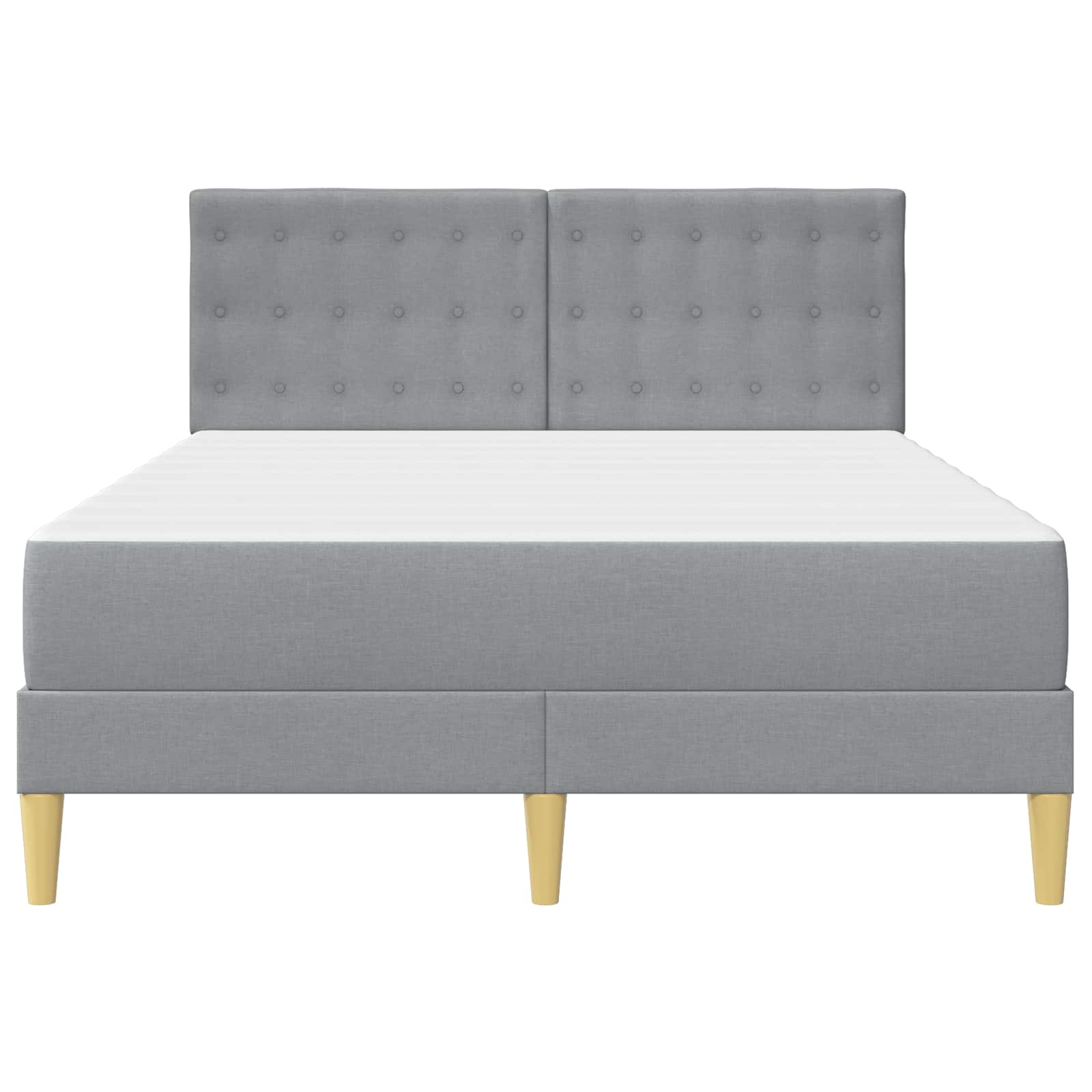 Cadre de lit avec matelas Gris clair 120 x 200 cm Tissu - XIOS