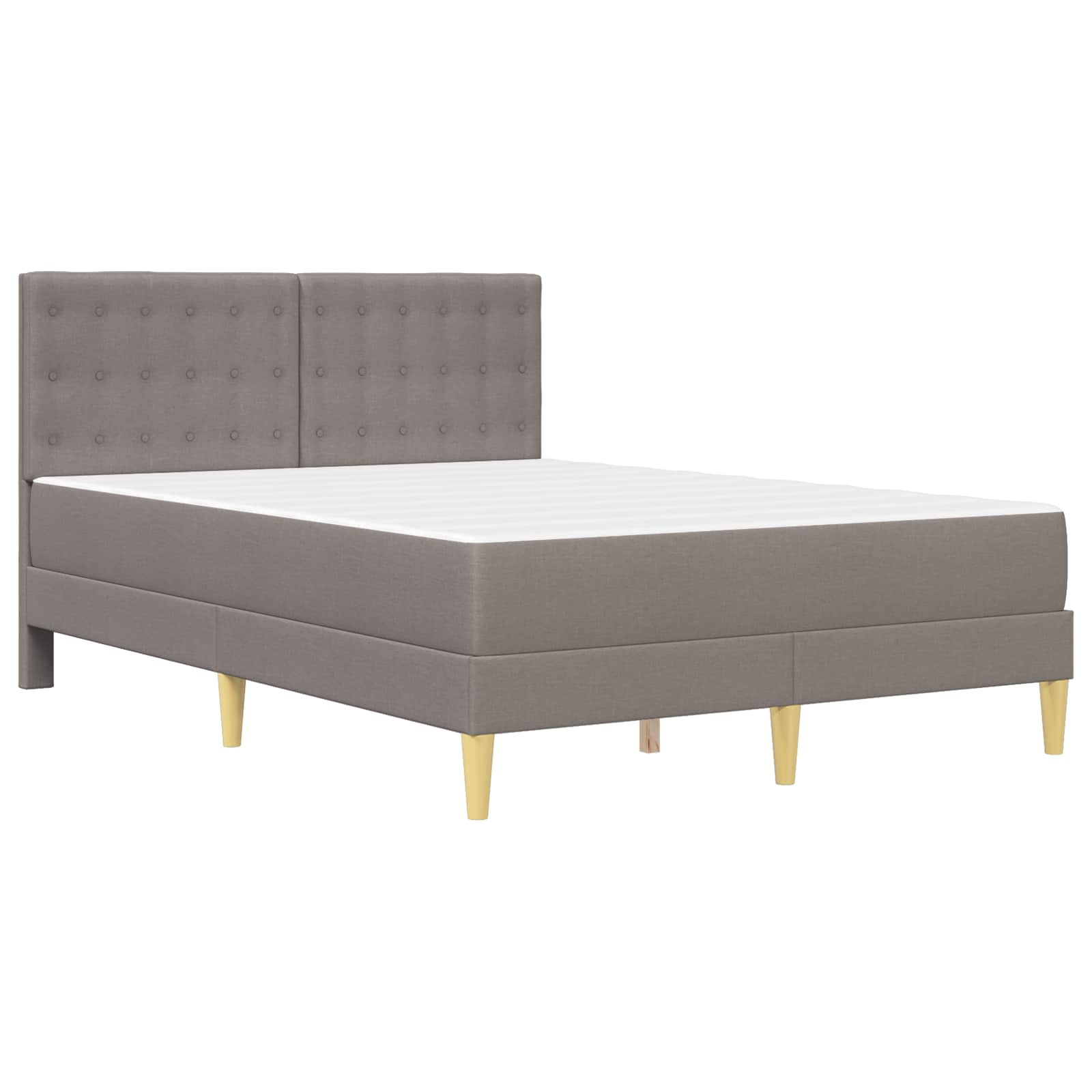 Cadre de lit avec matelas Taupe 120 x 200 cm Tissu - XIOS
