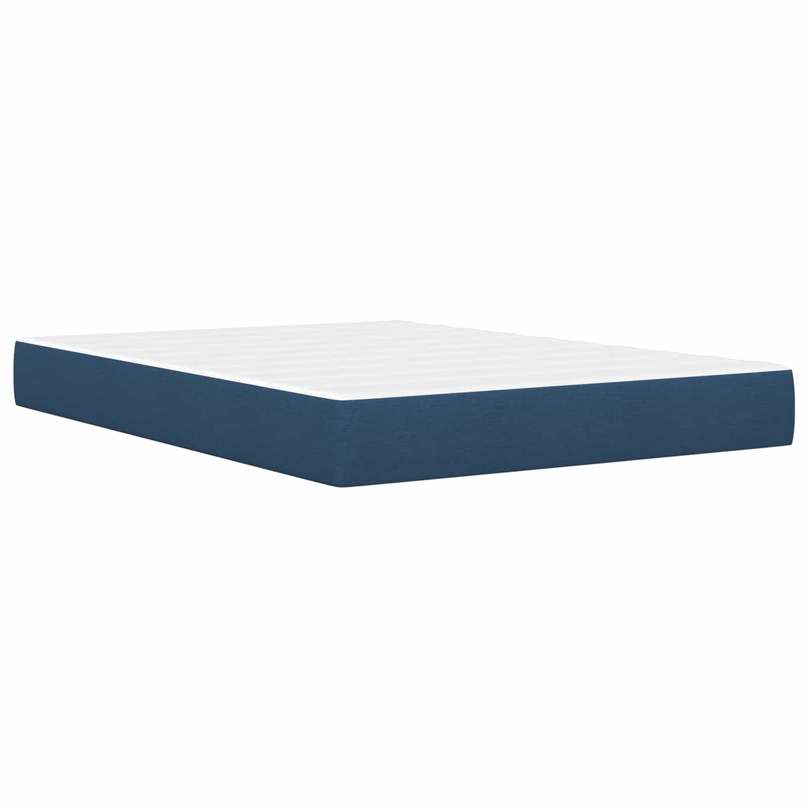 Cadre de lit avec matelas Bleu 120 x 200 cm Tissu - XIOS