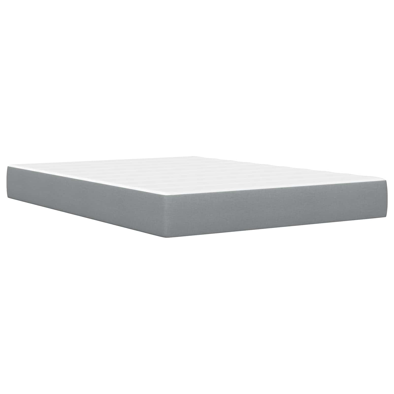 Cadre de lit avec matelas Gris clair 140 x 200 cm Tissu - XIOS