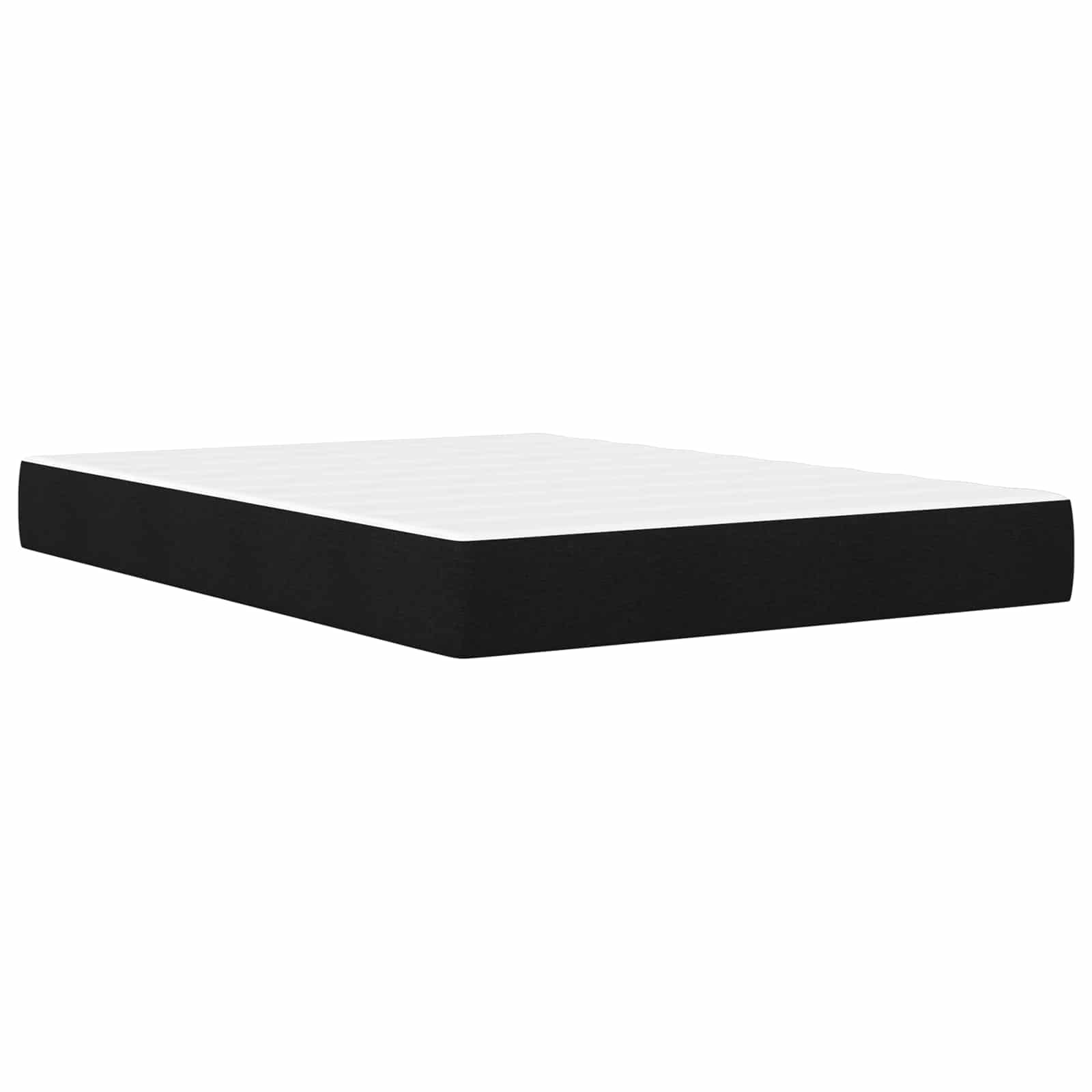Cadre de lit avec matelas Noir 140 x 200 cm Tissu - XIOS