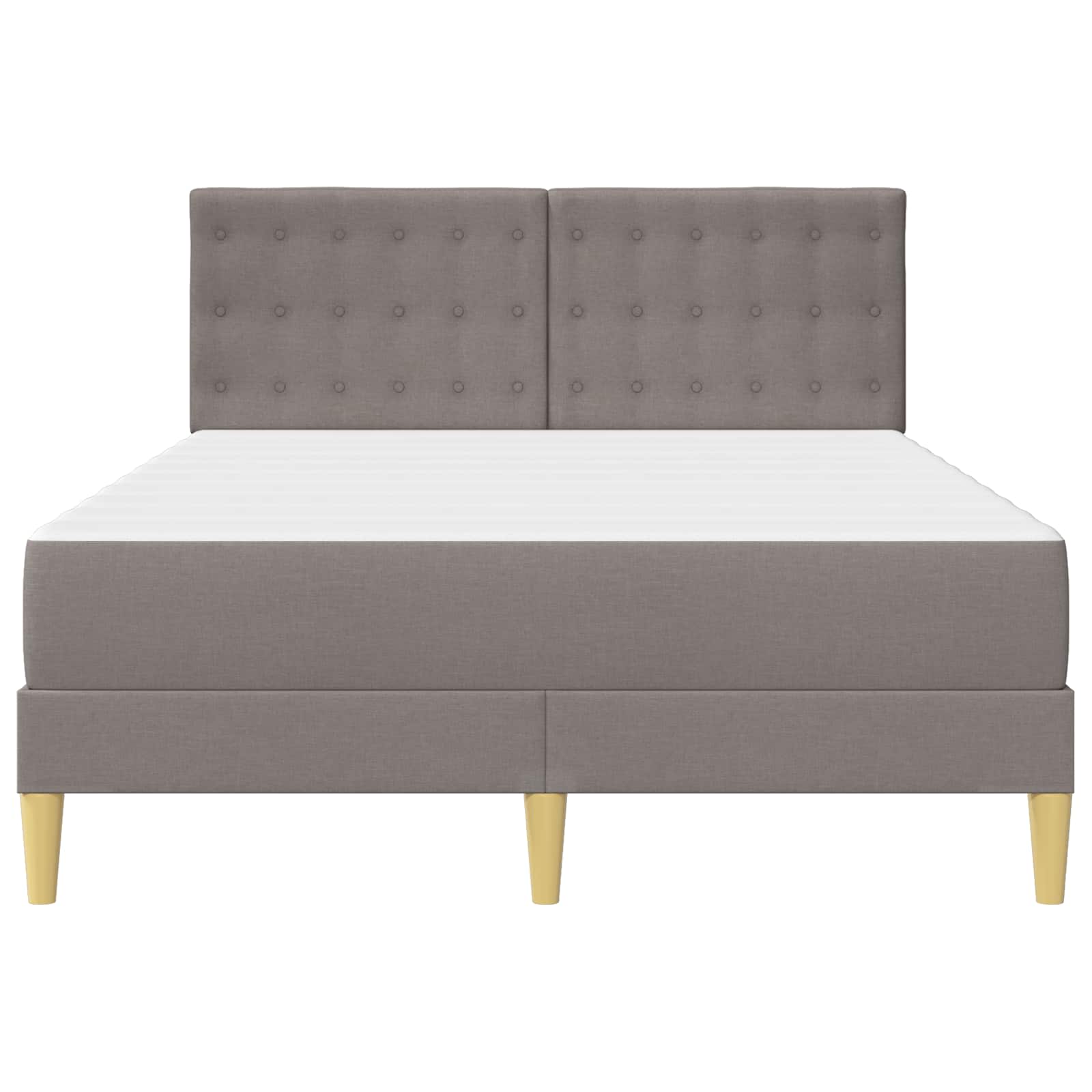 Cadre de lit avec matelas Taupe 160 x 200 cm Tissu - XIOS