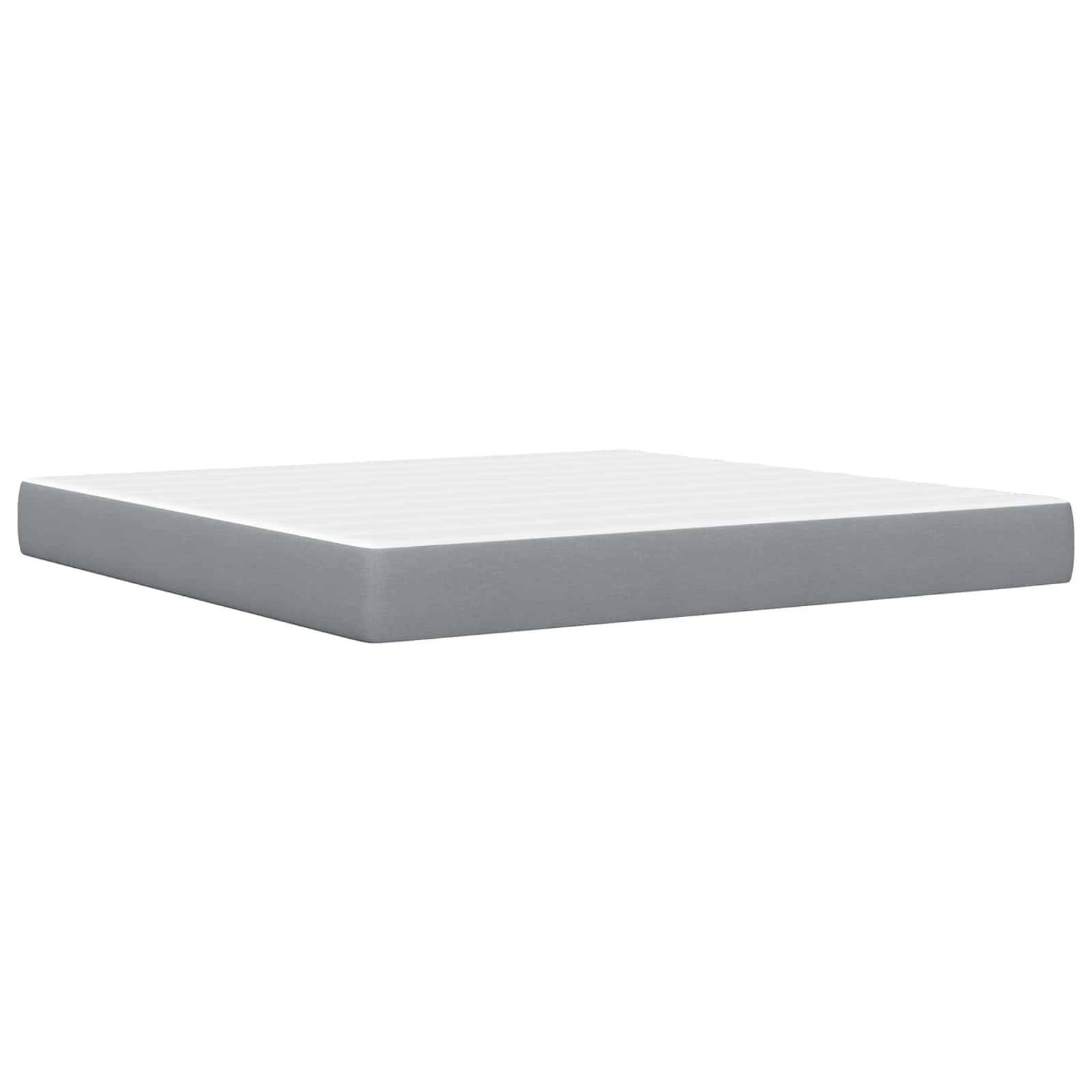 Cadre de lit avec matelas Gris clair 180 x 200 cm Tissu - XIOS