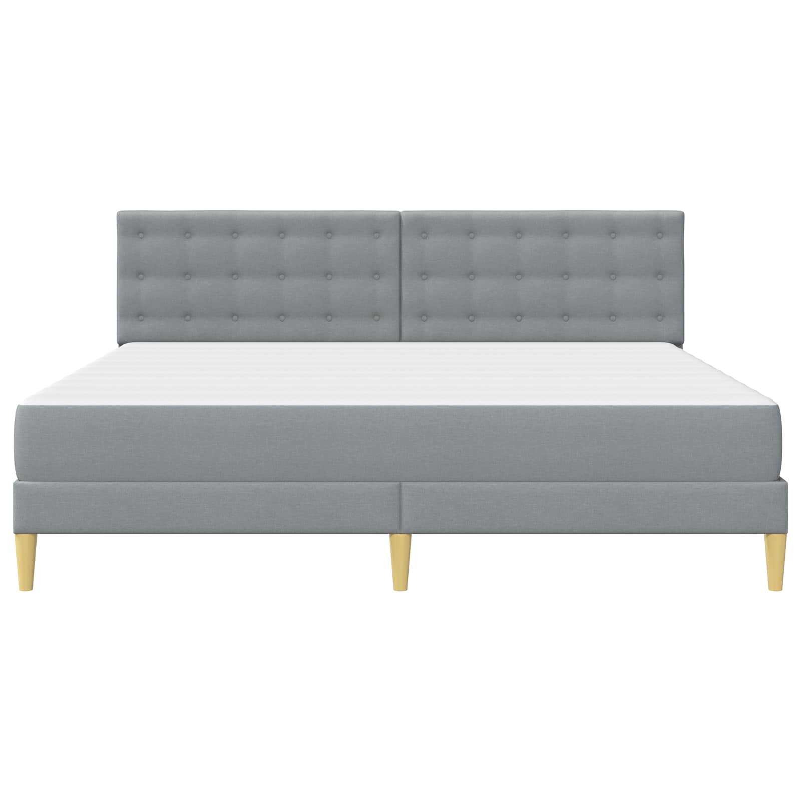 Cadre de lit avec matelas Gris clair 180 x 200 cm Tissu - XIOS