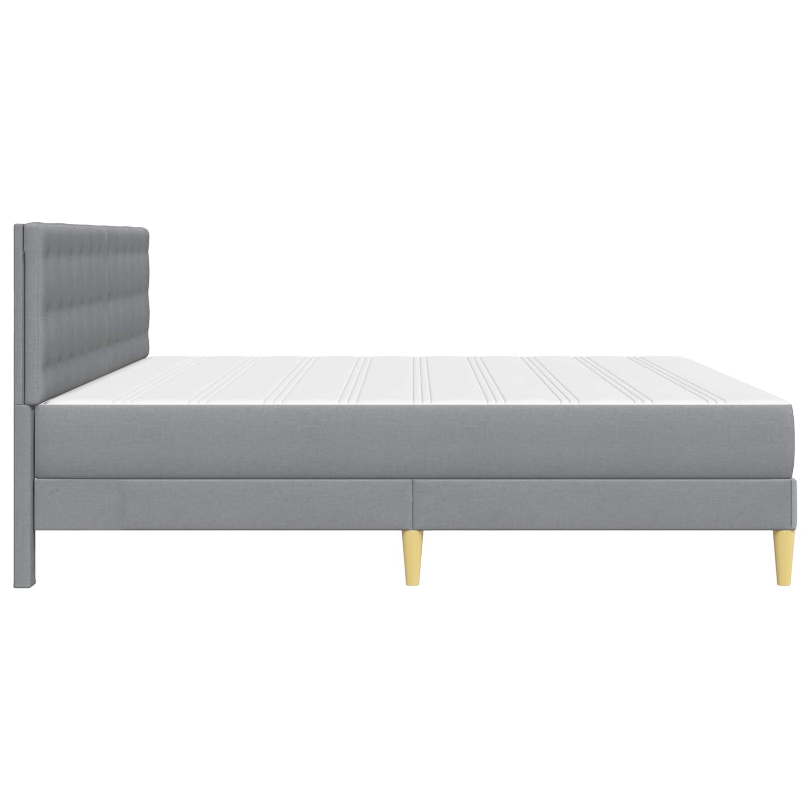 Cadre de lit avec matelas Gris clair 180 x 200 cm Tissu - XIOS