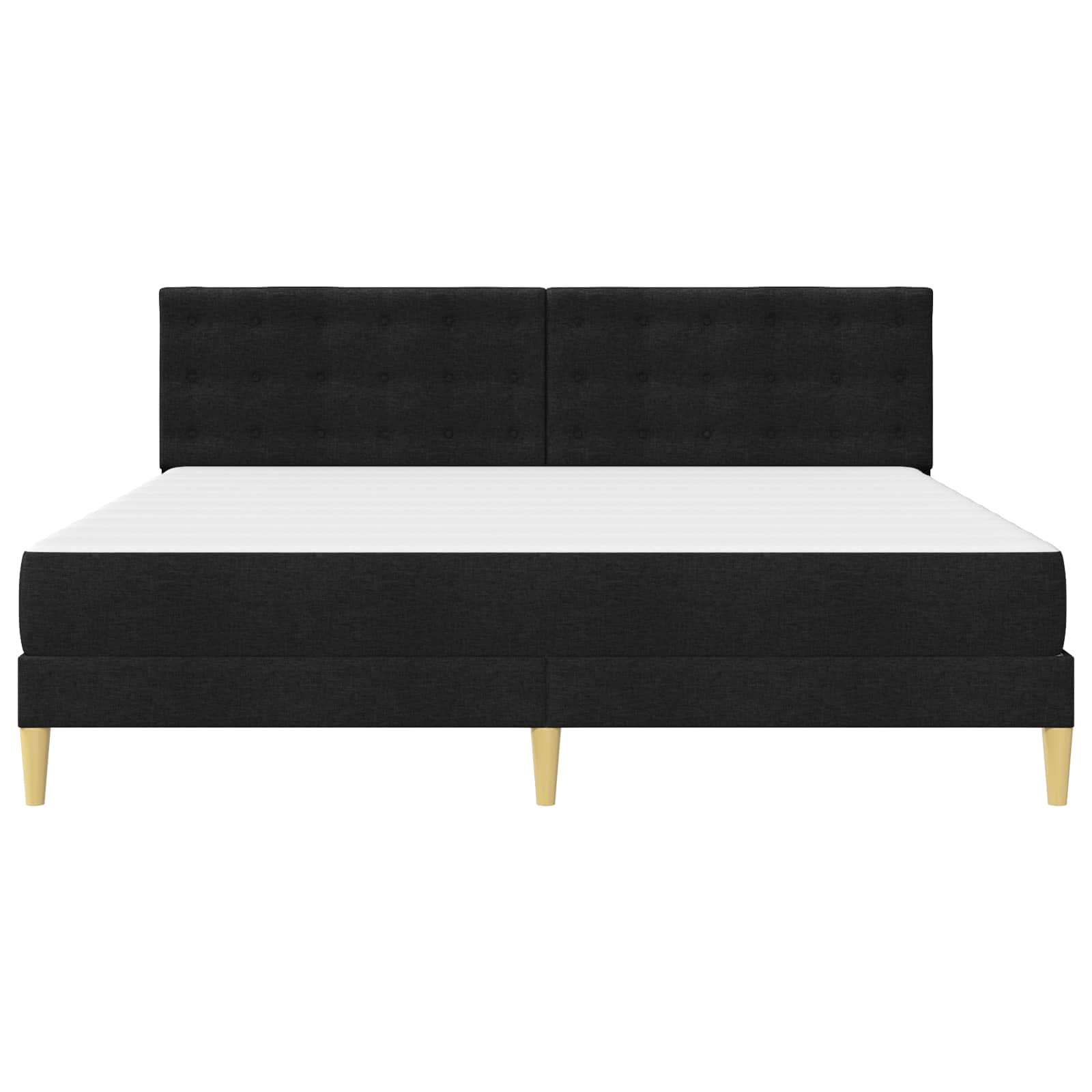 Cadre de lit avec matelas Noir 180 x 200 cm Tissu - XIOS