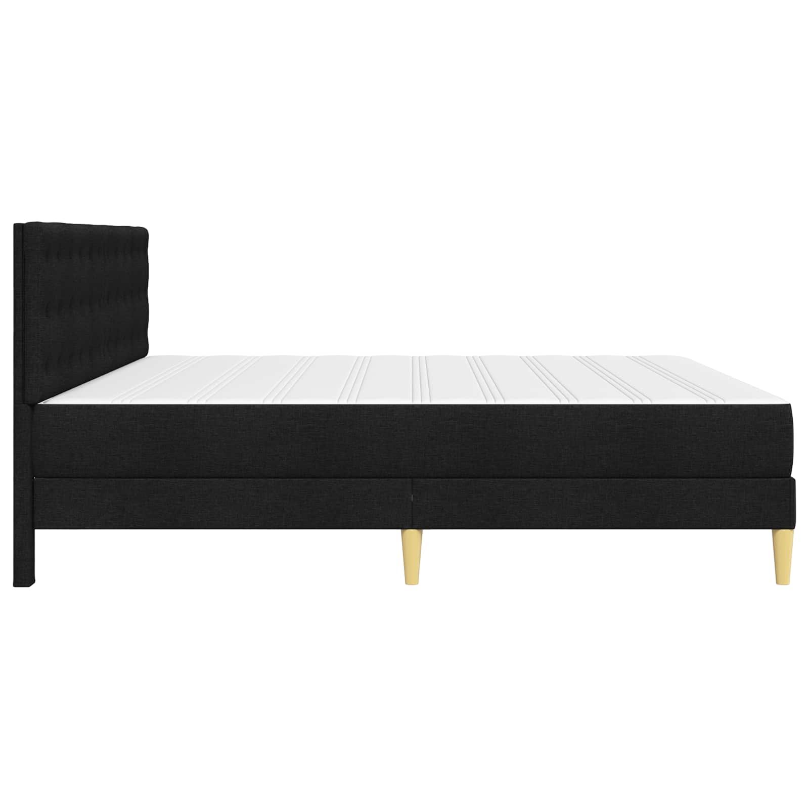 Cadre de lit avec matelas Noir 180 x 200 cm Tissu - XIOS