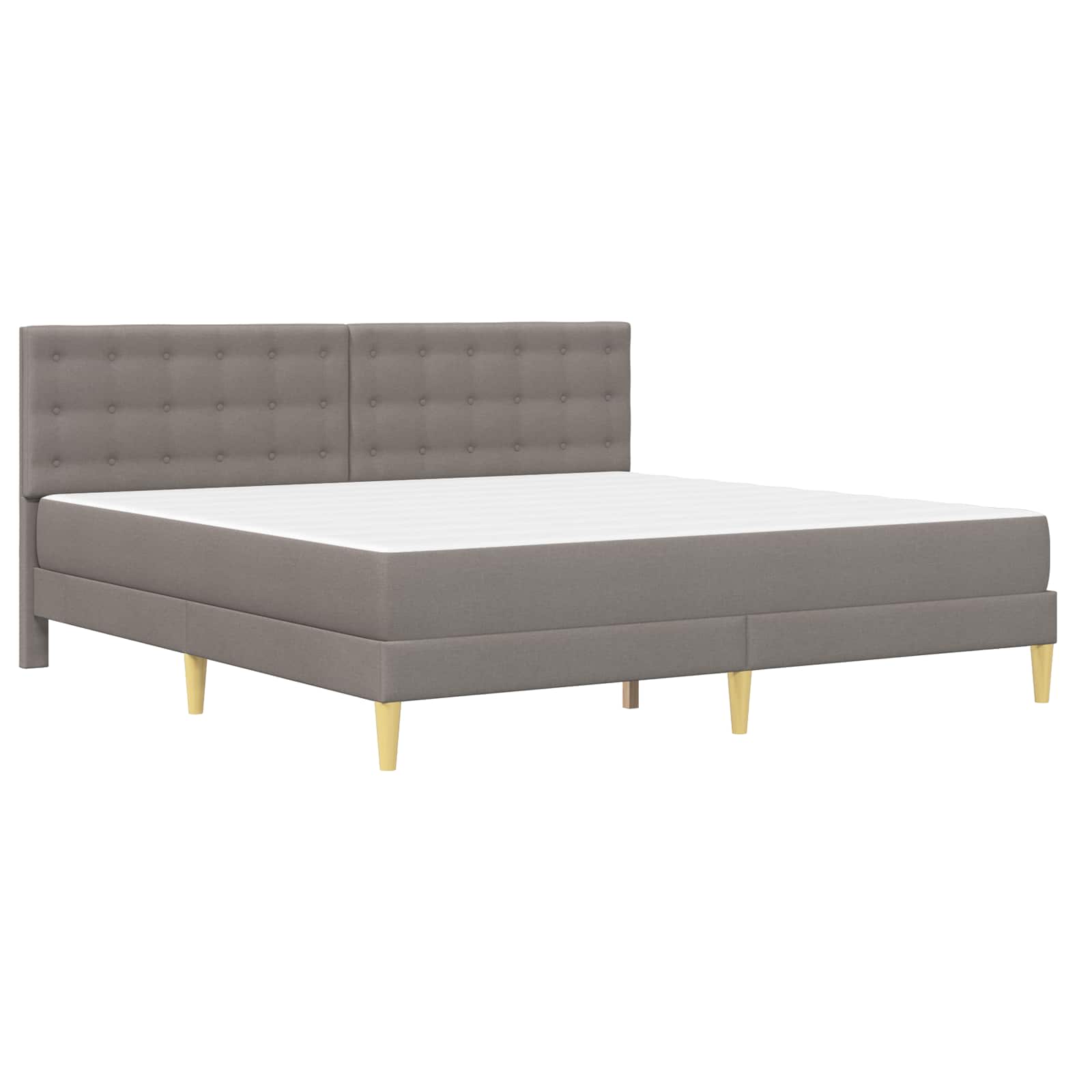 Cadre de lit avec matelas Taupe 180 x 200 cm Tissu - XIOS
