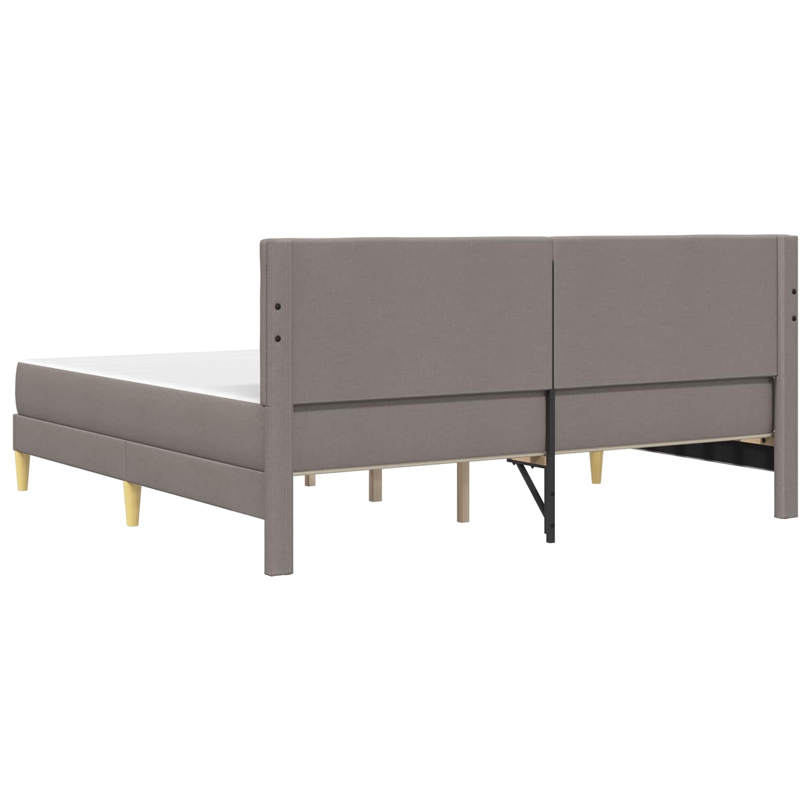 Cadre de lit avec matelas Taupe 180 x 200 cm Tissu - XIOS