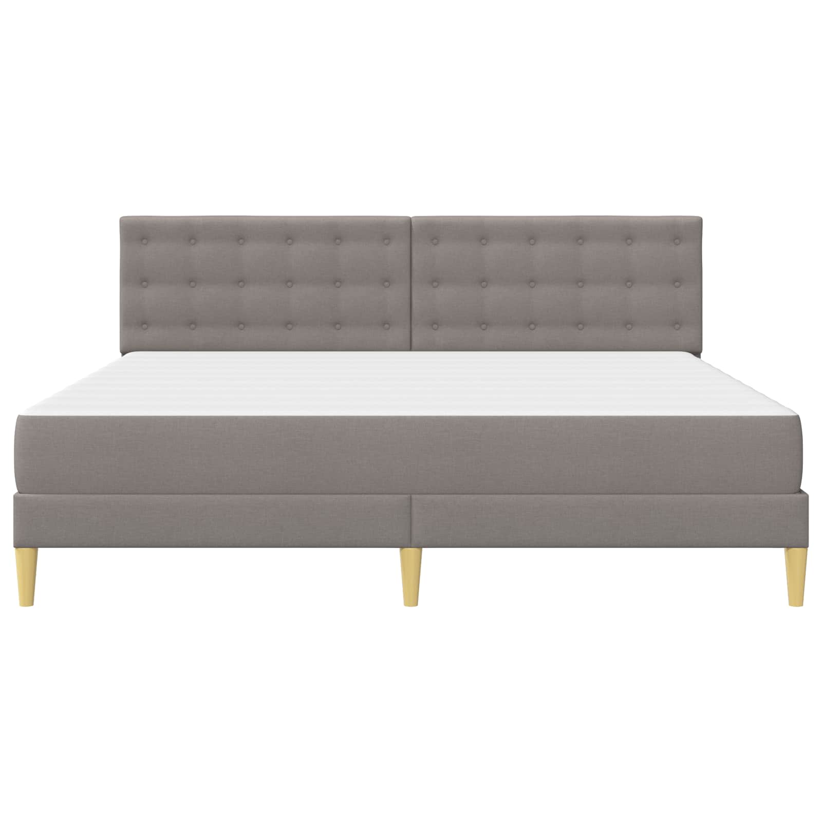 Cadre de lit avec matelas Taupe 180 x 200 cm Tissu - XIOS