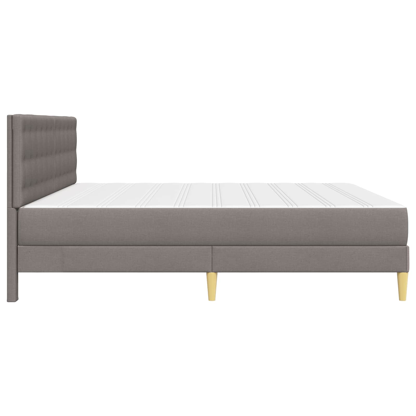Cadre de lit avec matelas Taupe 180 x 200 cm Tissu - XIOS